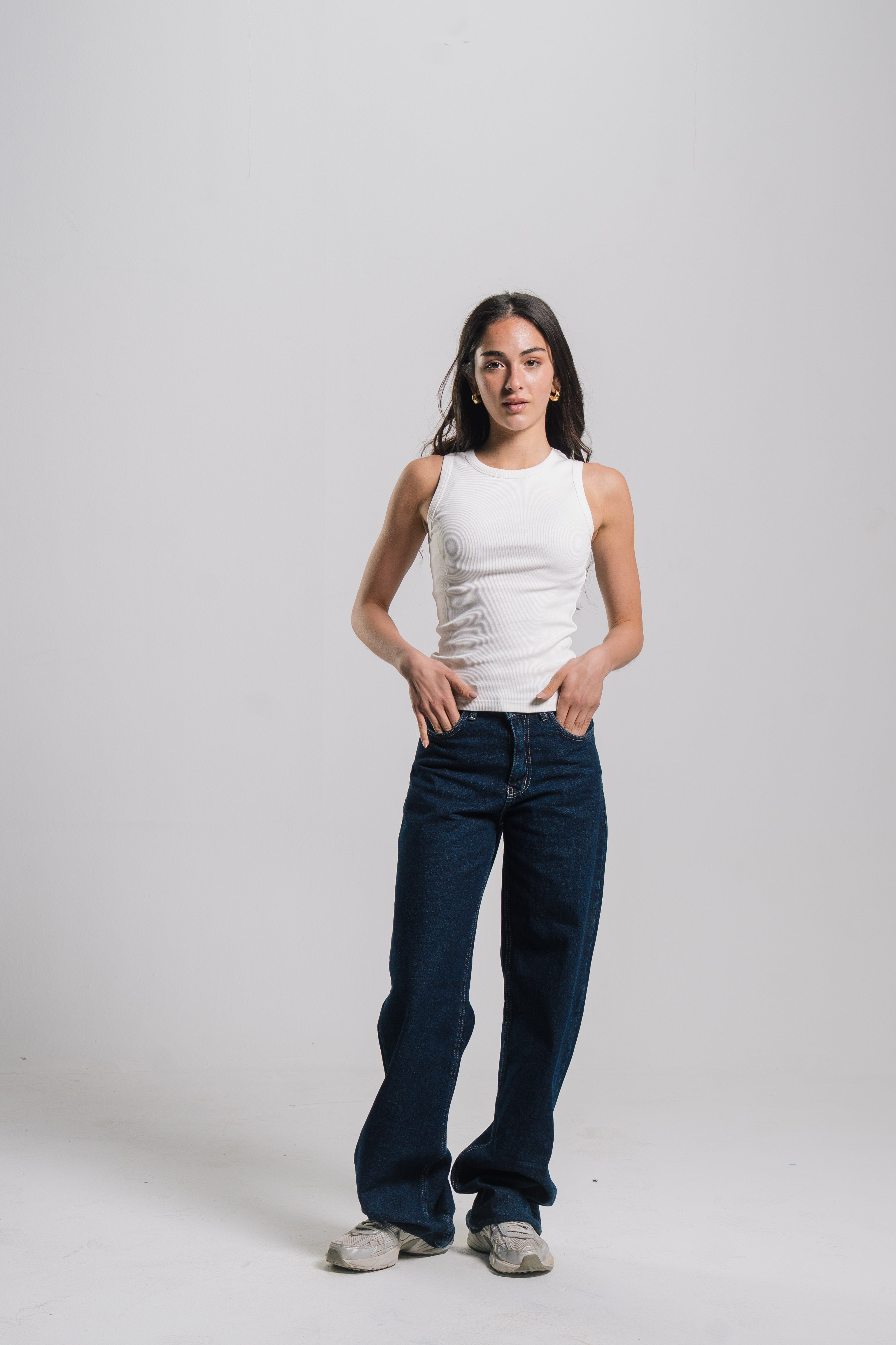 Crewneck Ribbed Tank Top