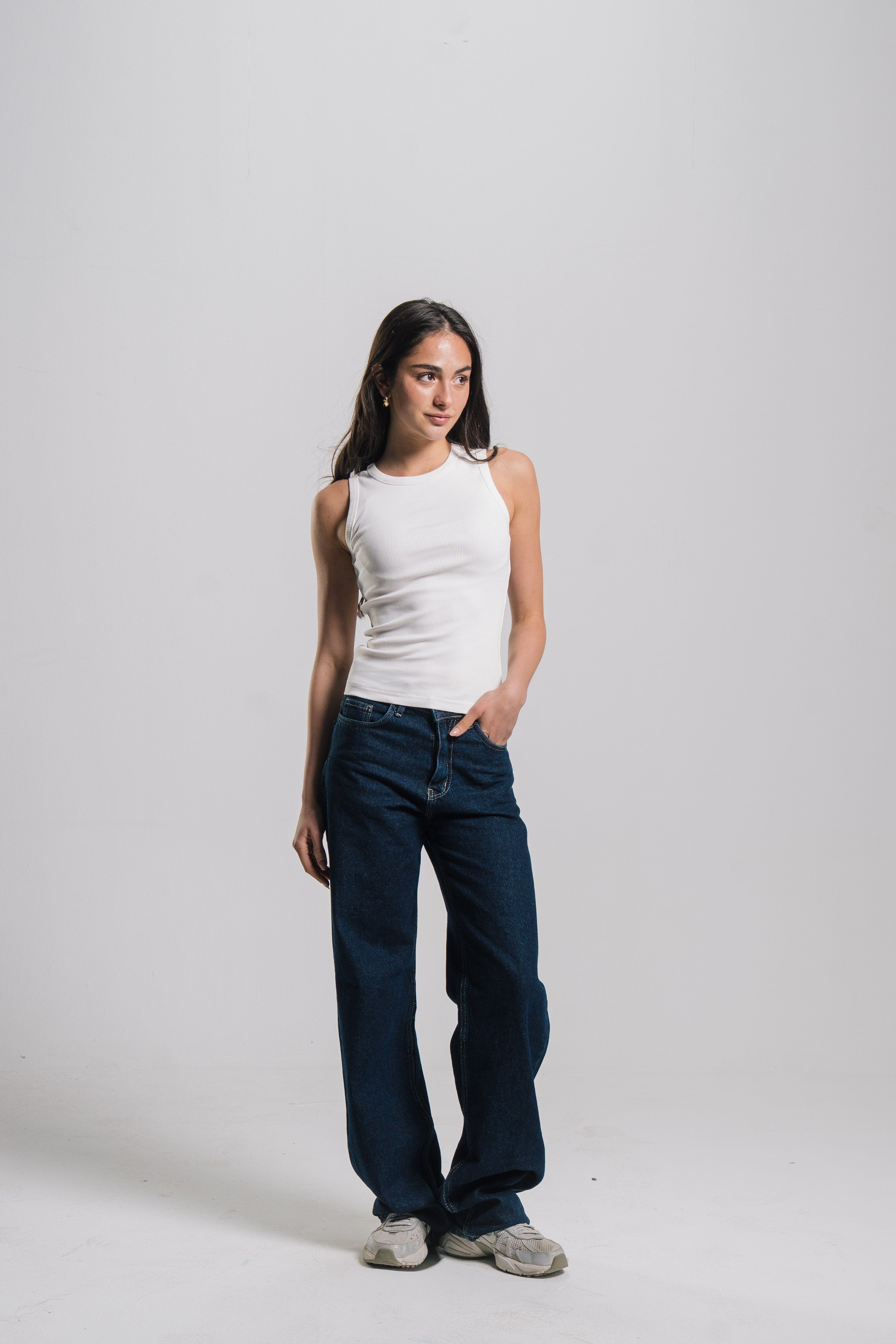 Crewneck Ribbed Tank Top