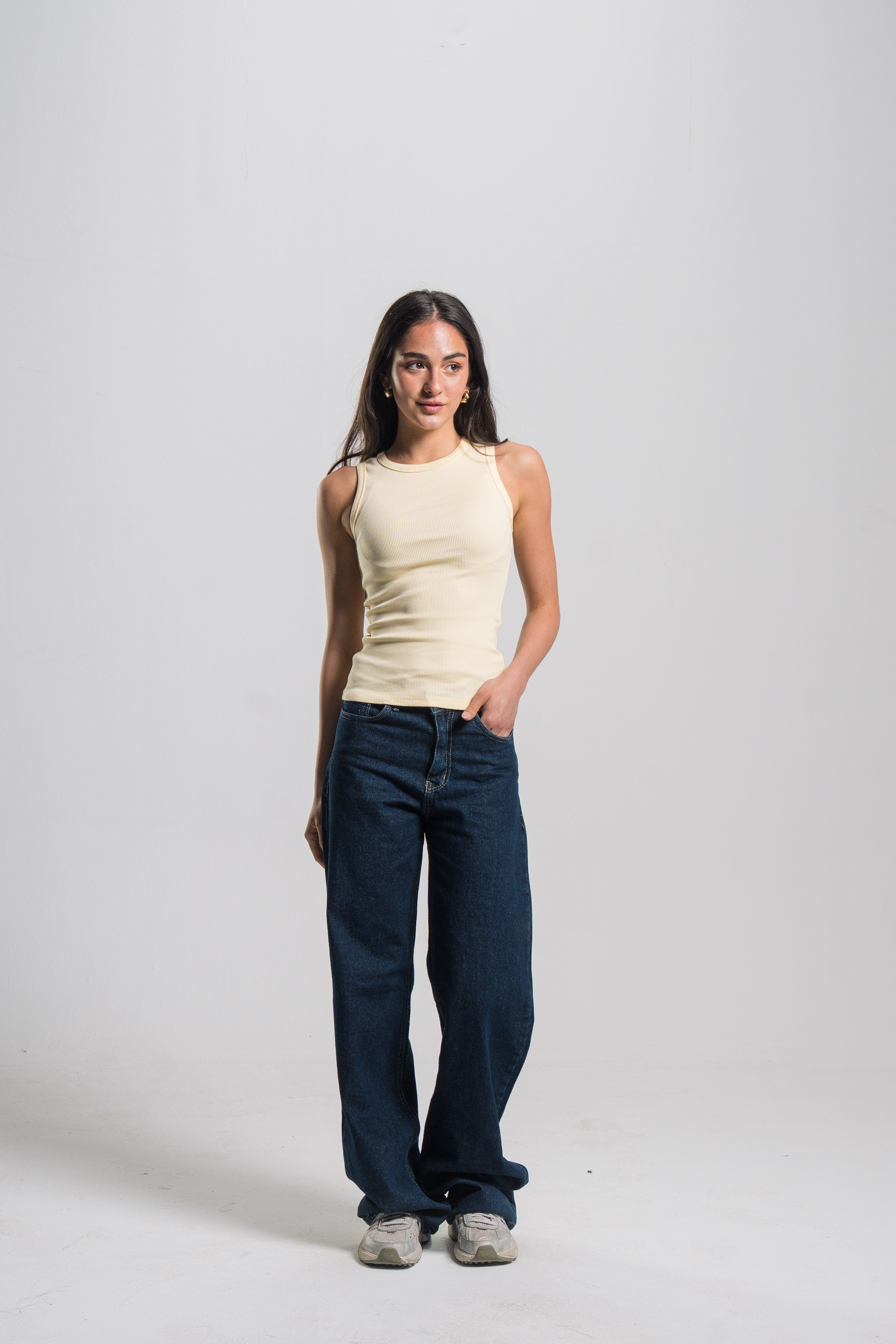 Crewneck Ribbed Tank Top