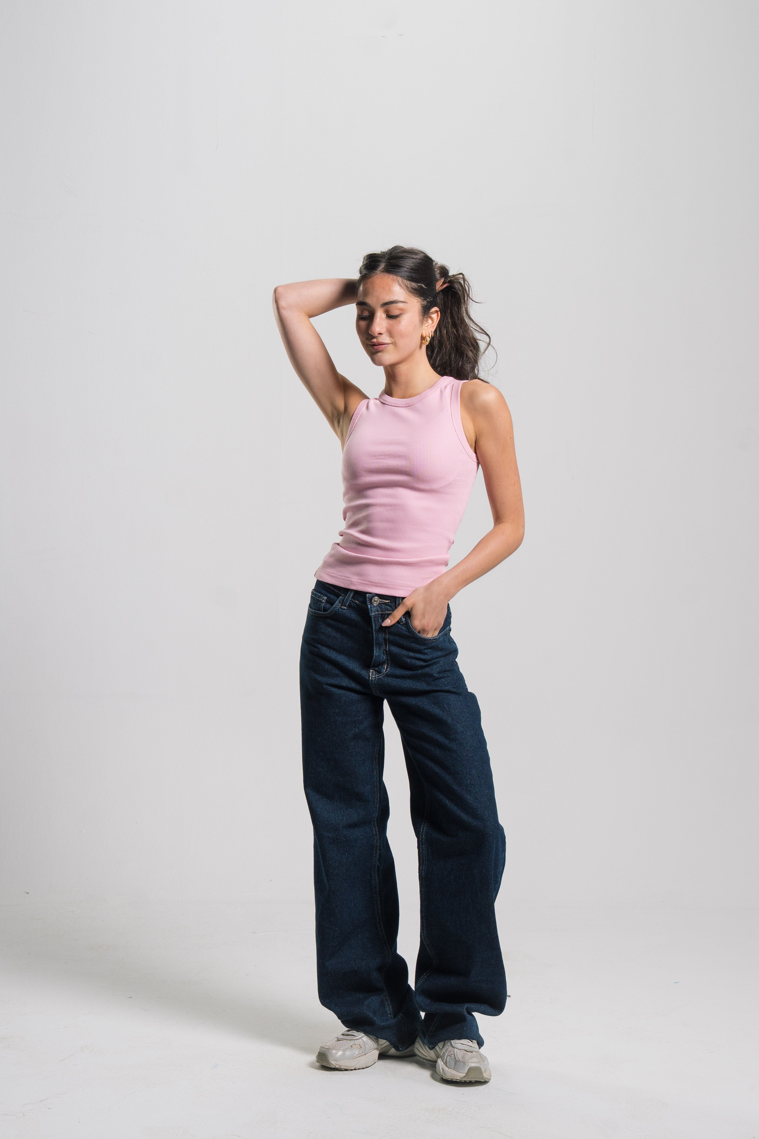 Crewneck Ribbed Tank Top