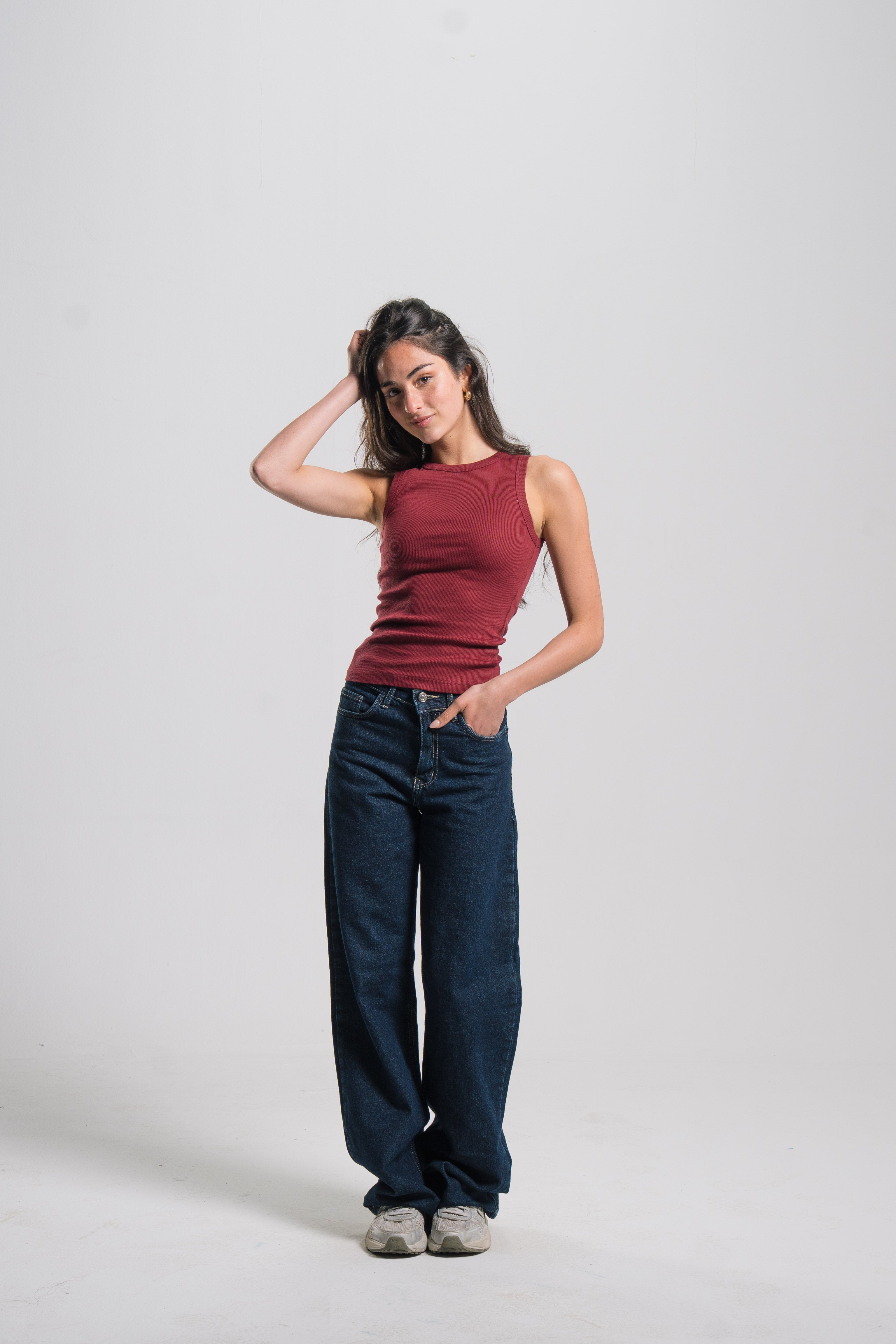 Crewneck Ribbed Tank Top