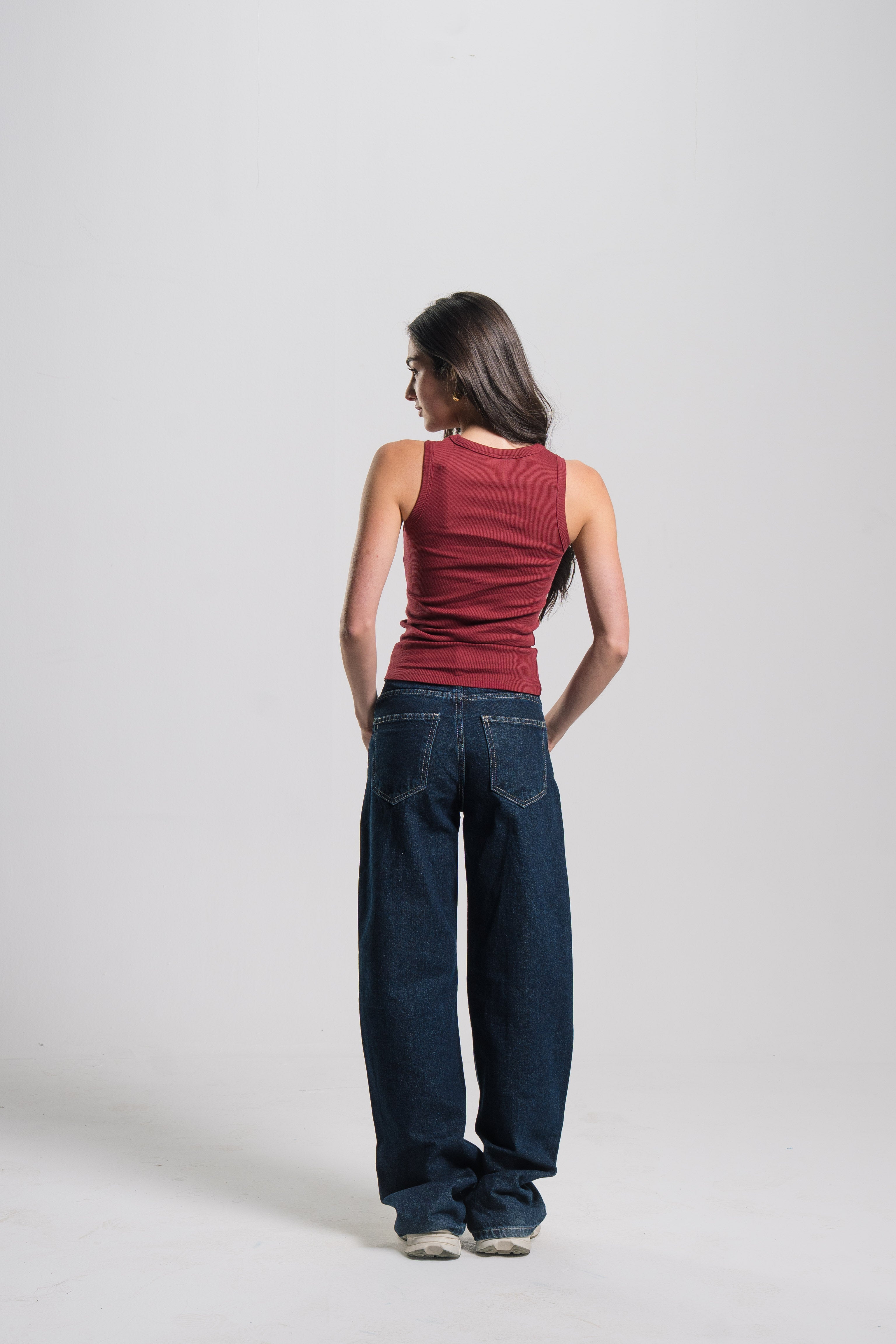 Crewneck Ribbed Tank Top