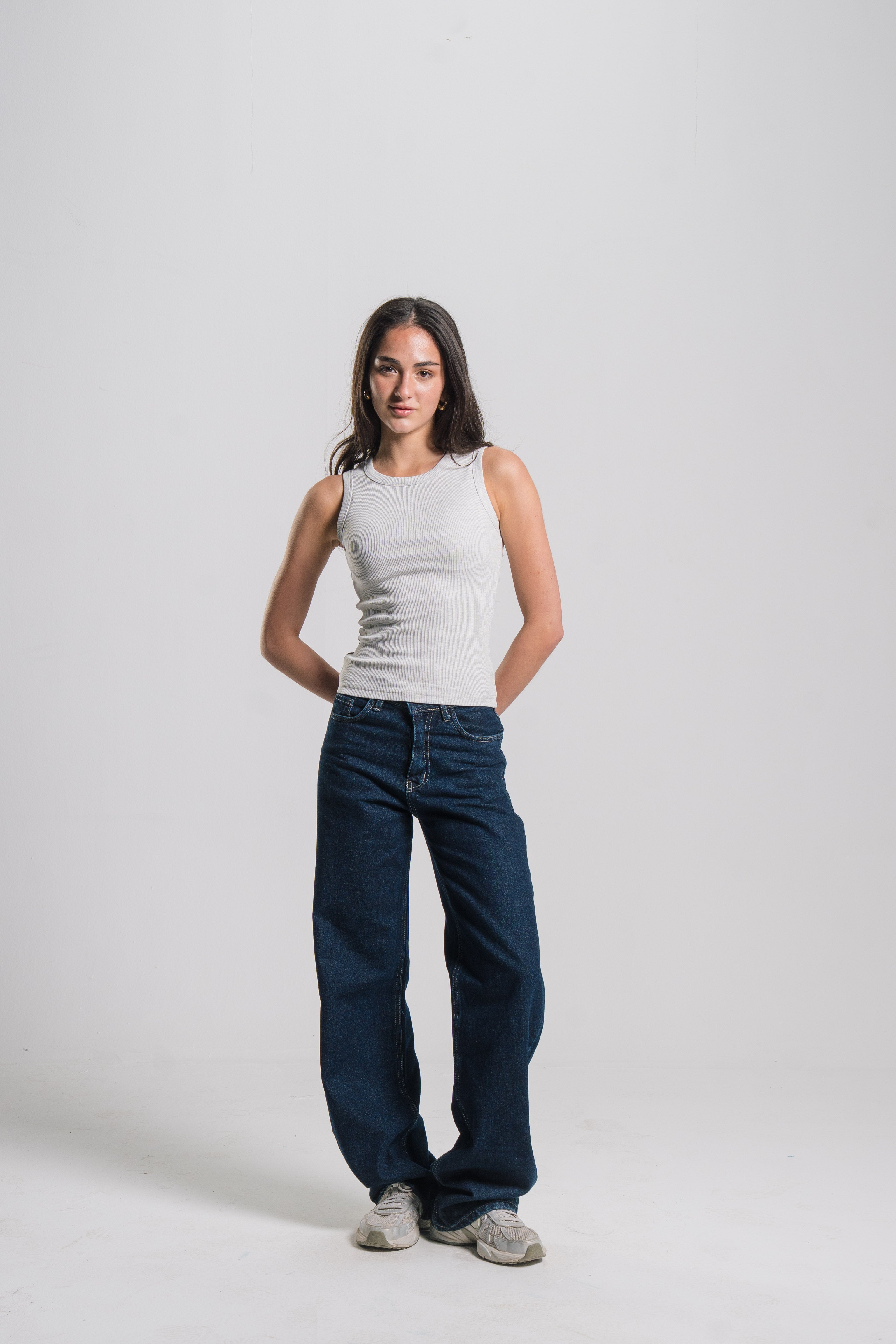 Crewneck Ribbed Tank Top