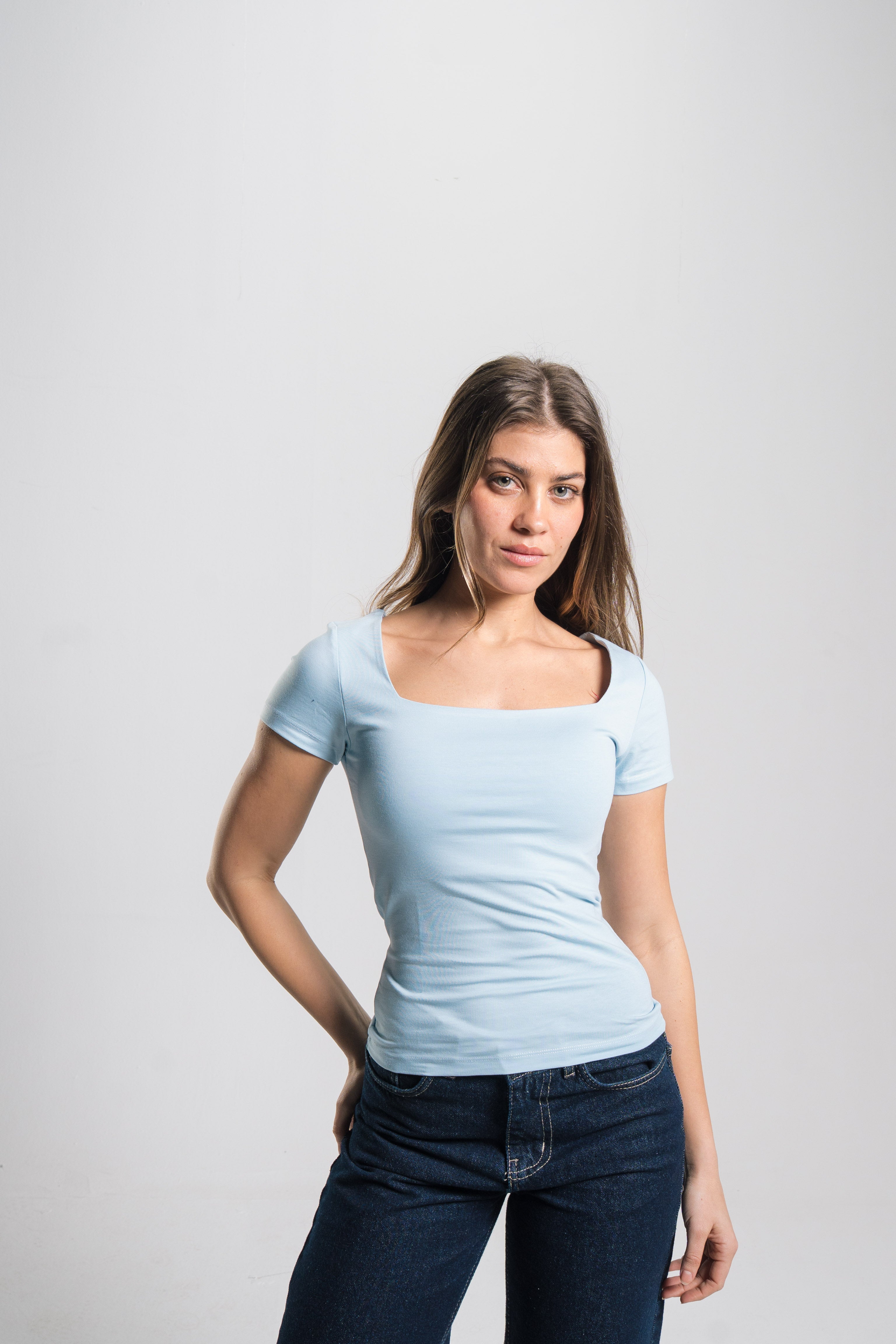 Square Neck Contour Top