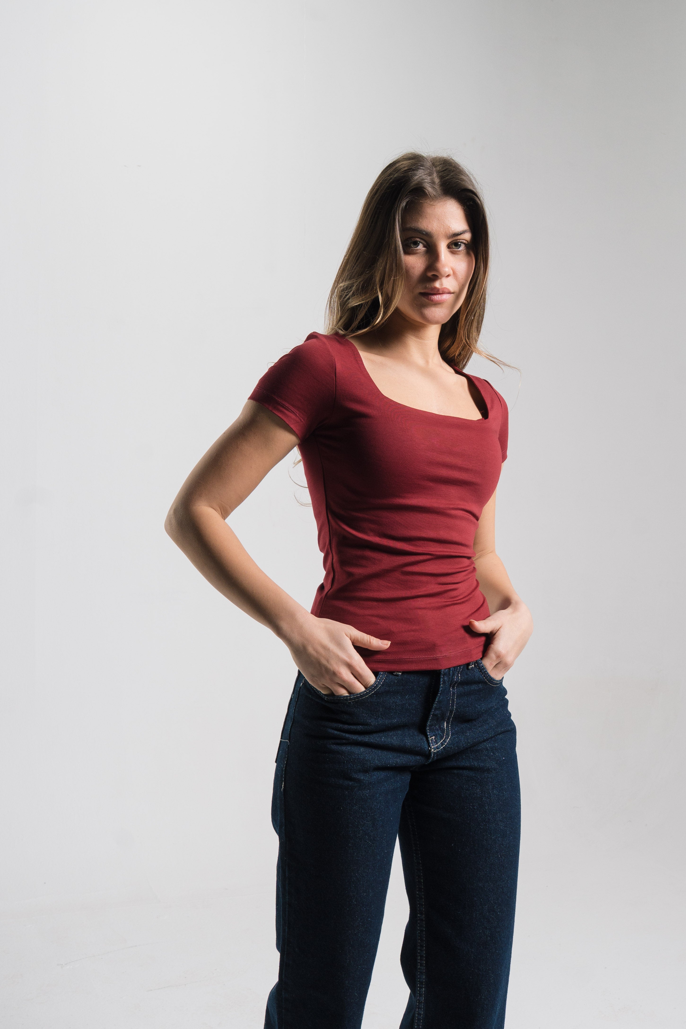 Square Neck Contour Top