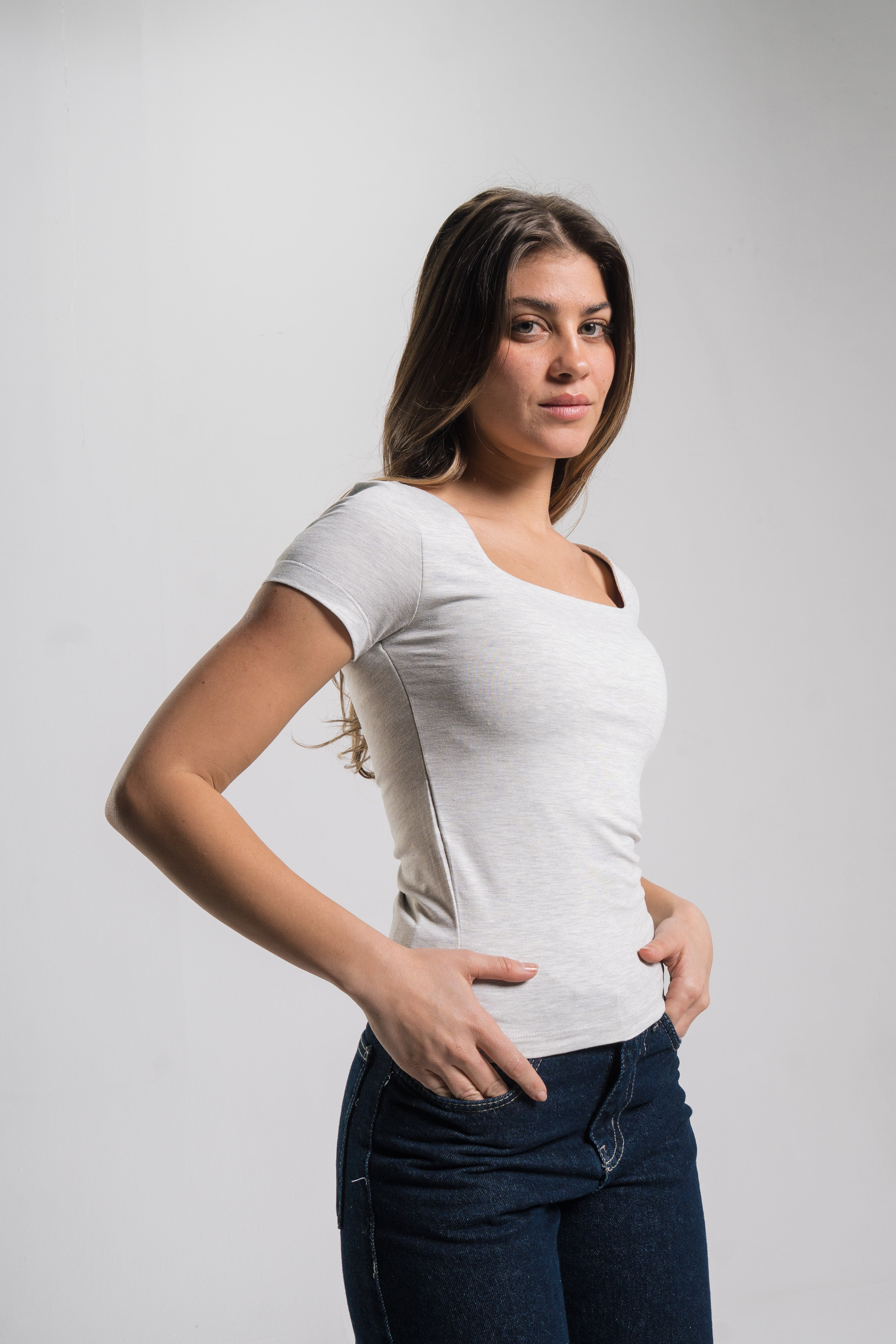 Square Neck Contour Top