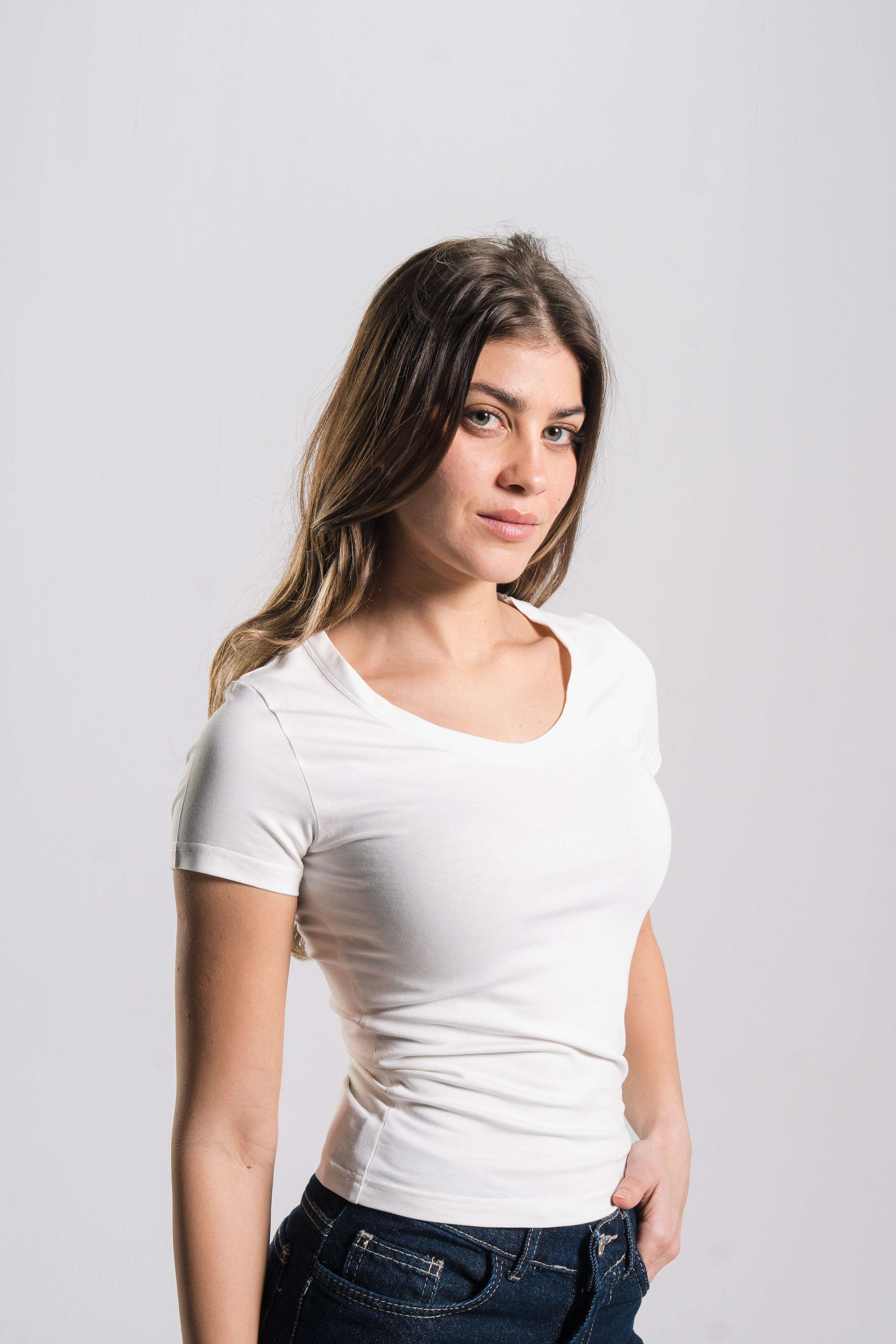 V Neck Contour Top