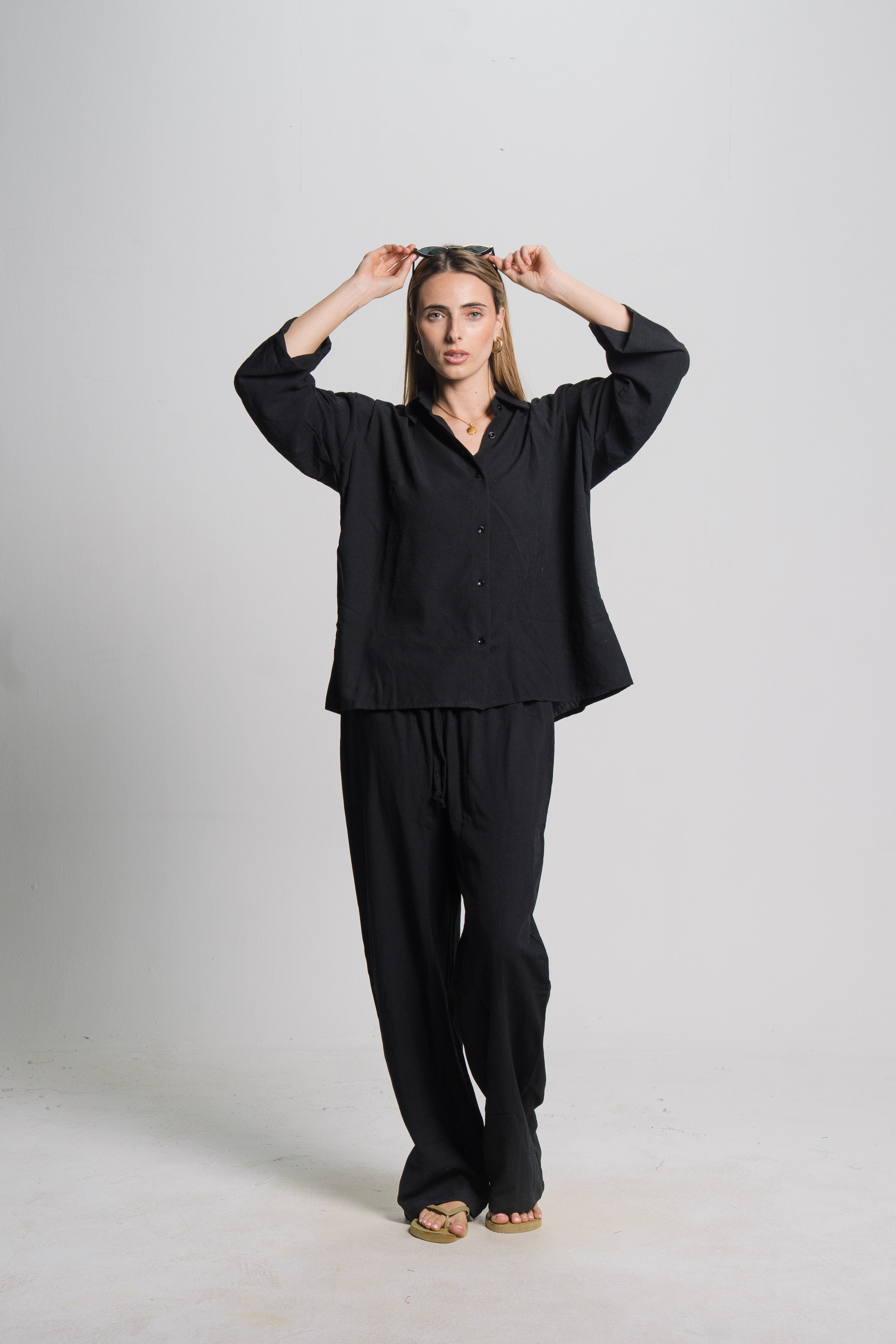 Linen Drawstring Pants