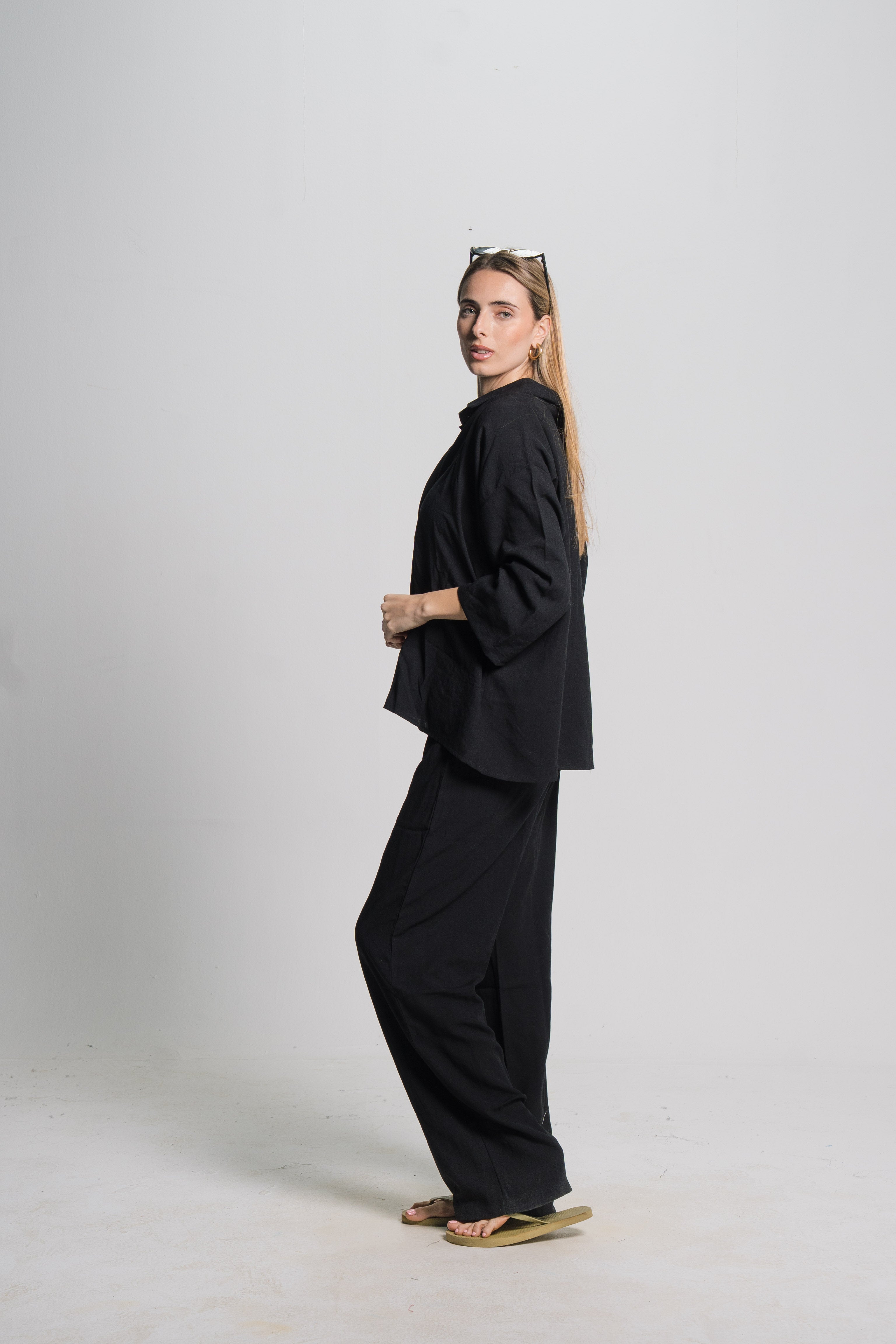 Linen Drawstring Pants