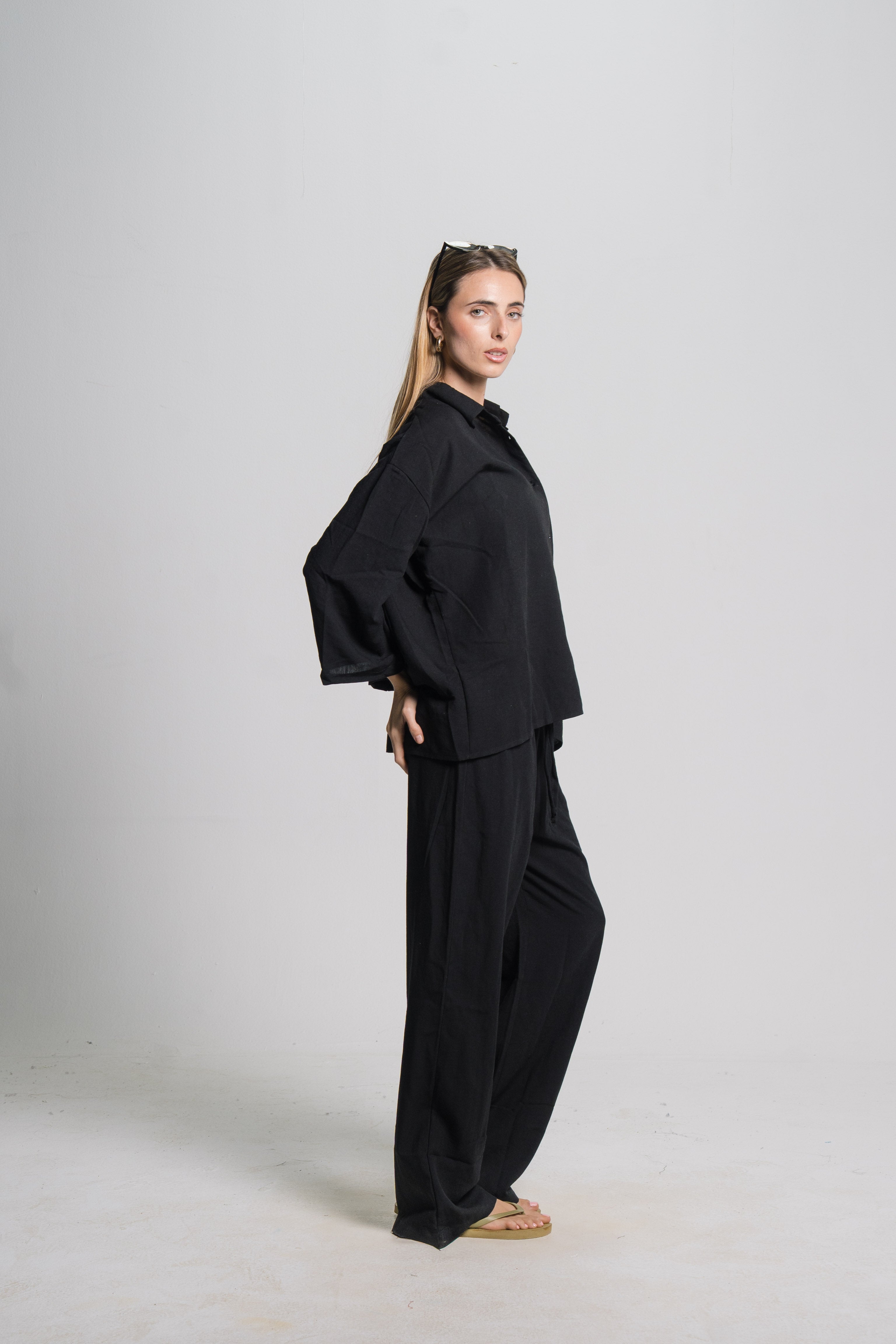 Linen Drawstring Pants