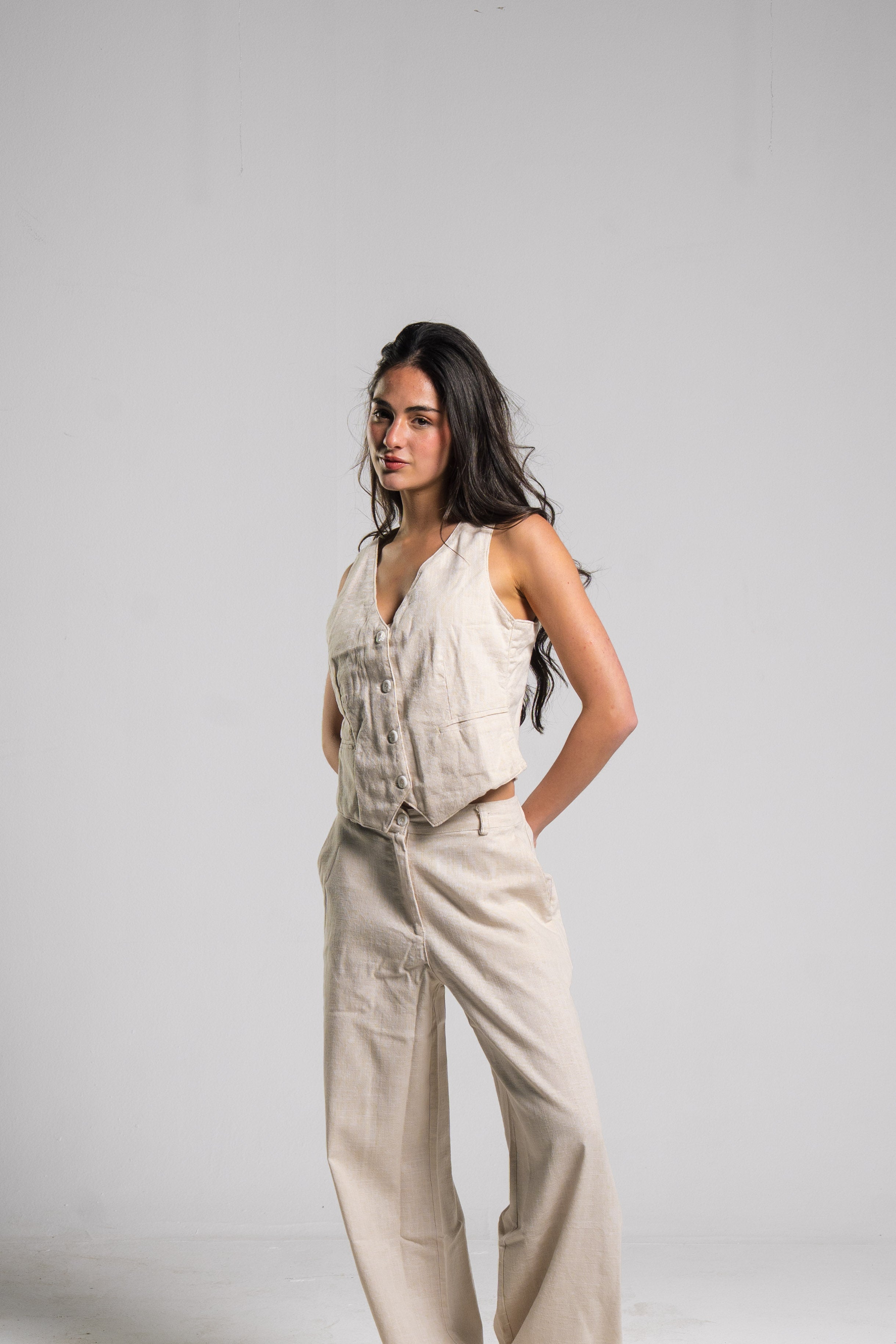 Linen Tailored Vest