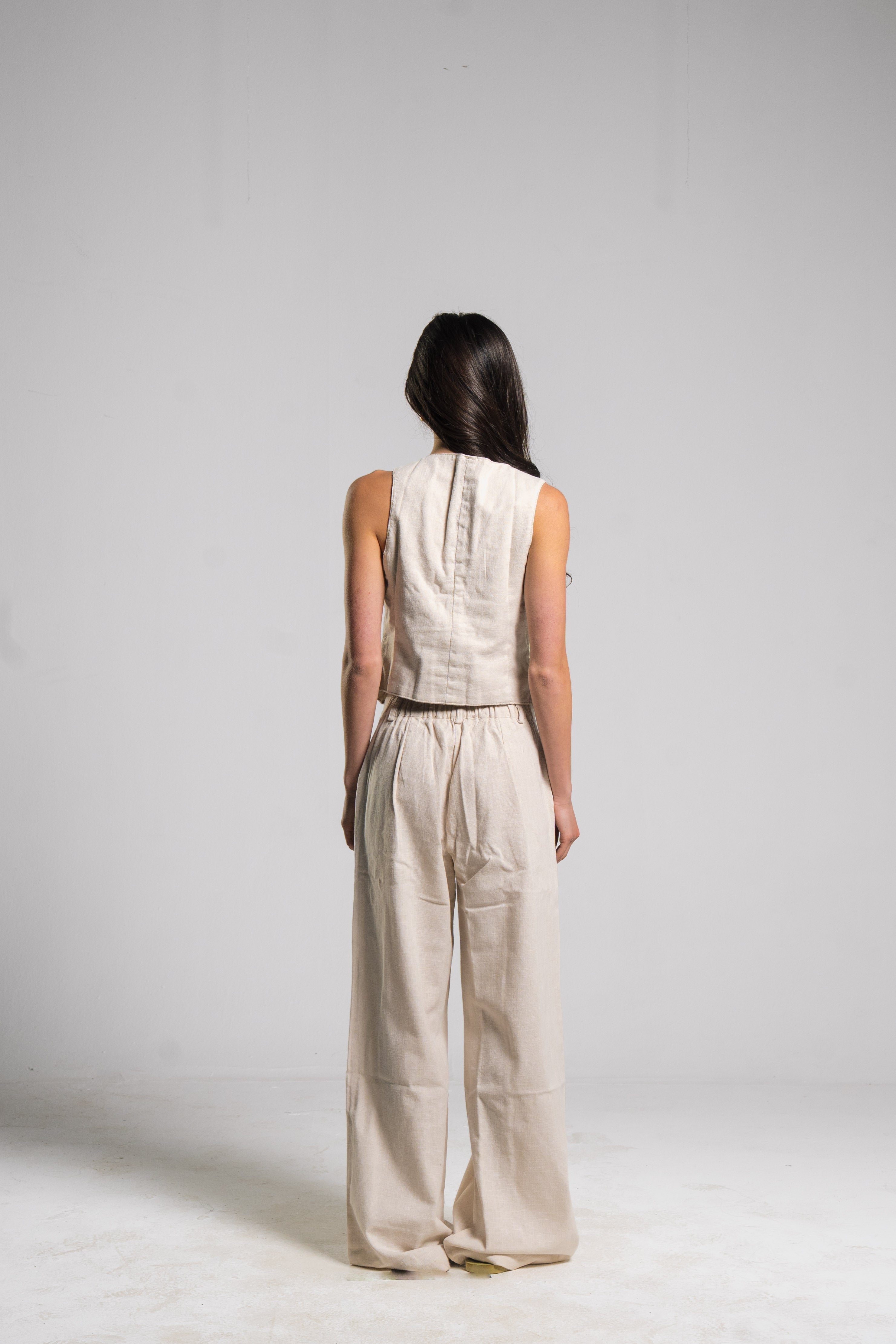 Linen Tailored Vest