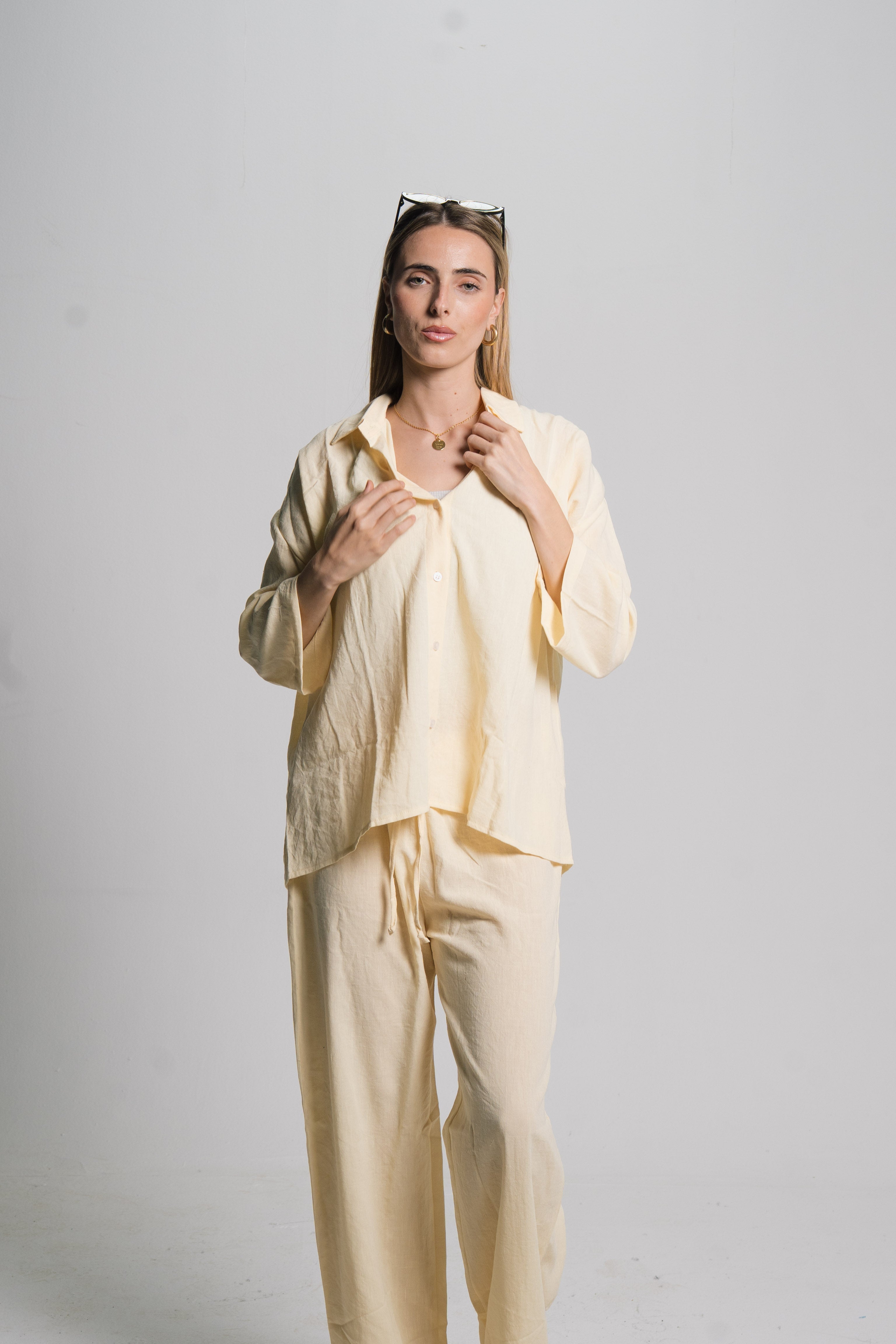 Linen Drawstring Pants