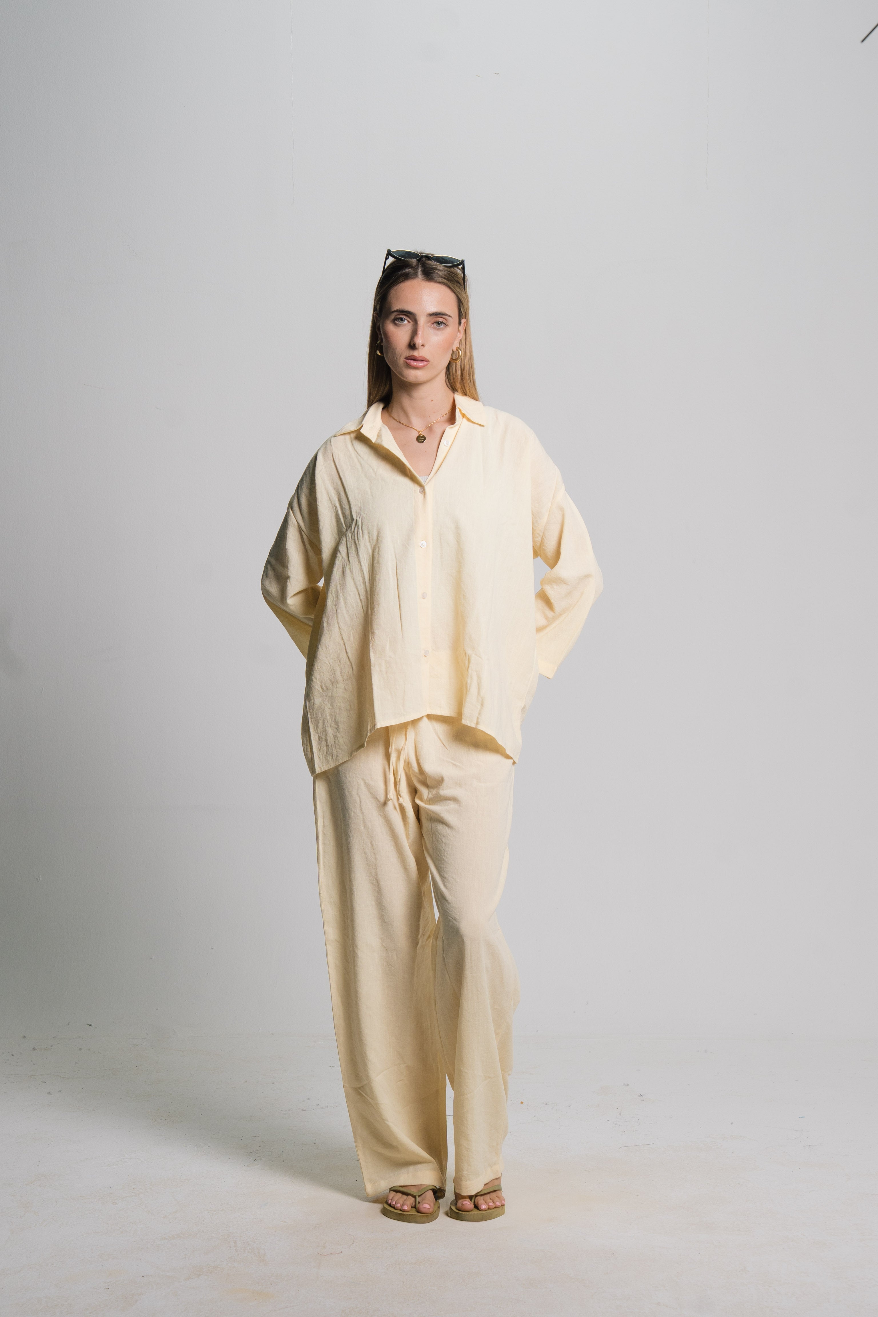 Linen Drawstring Pants