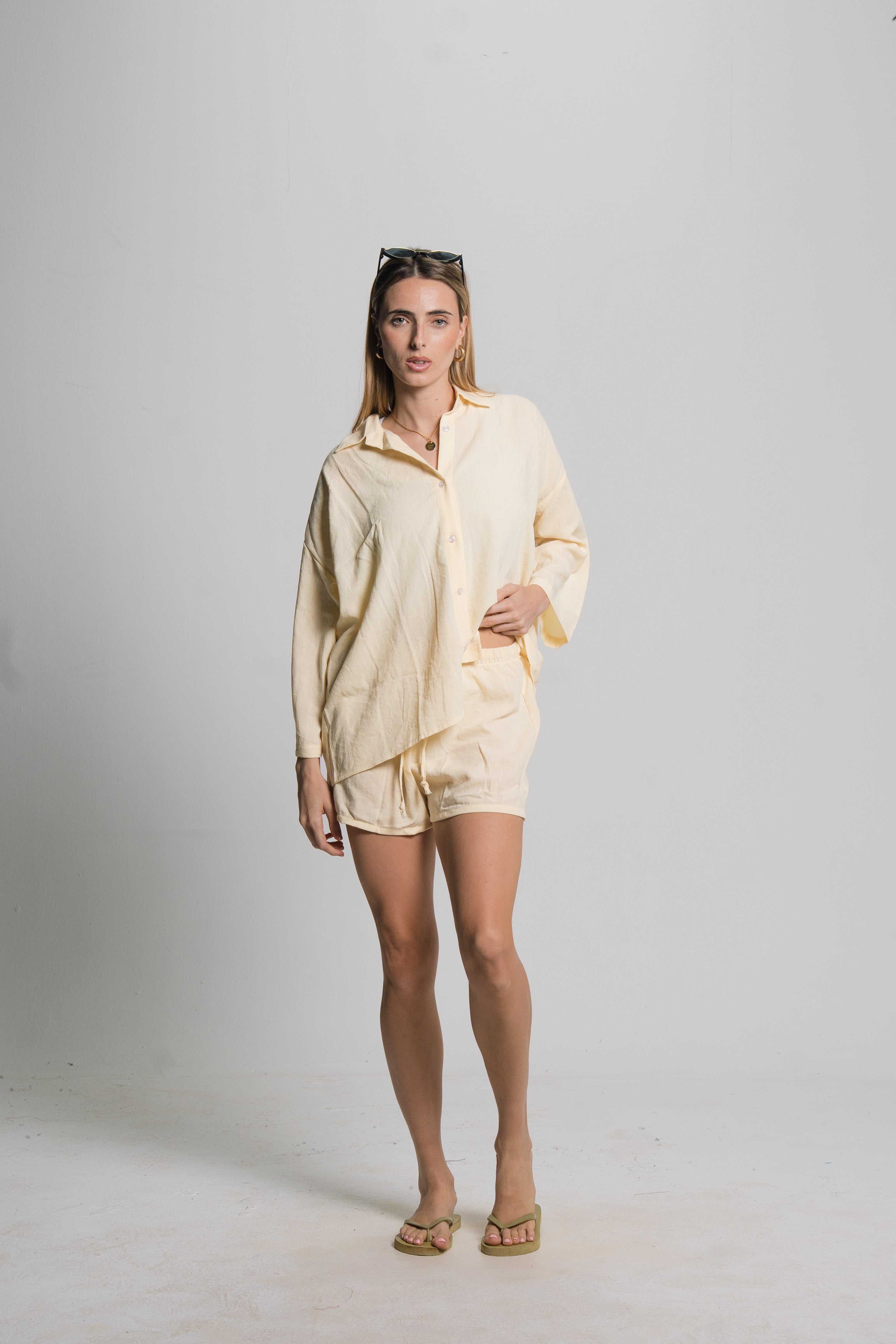 Linen Drawstring Shorts