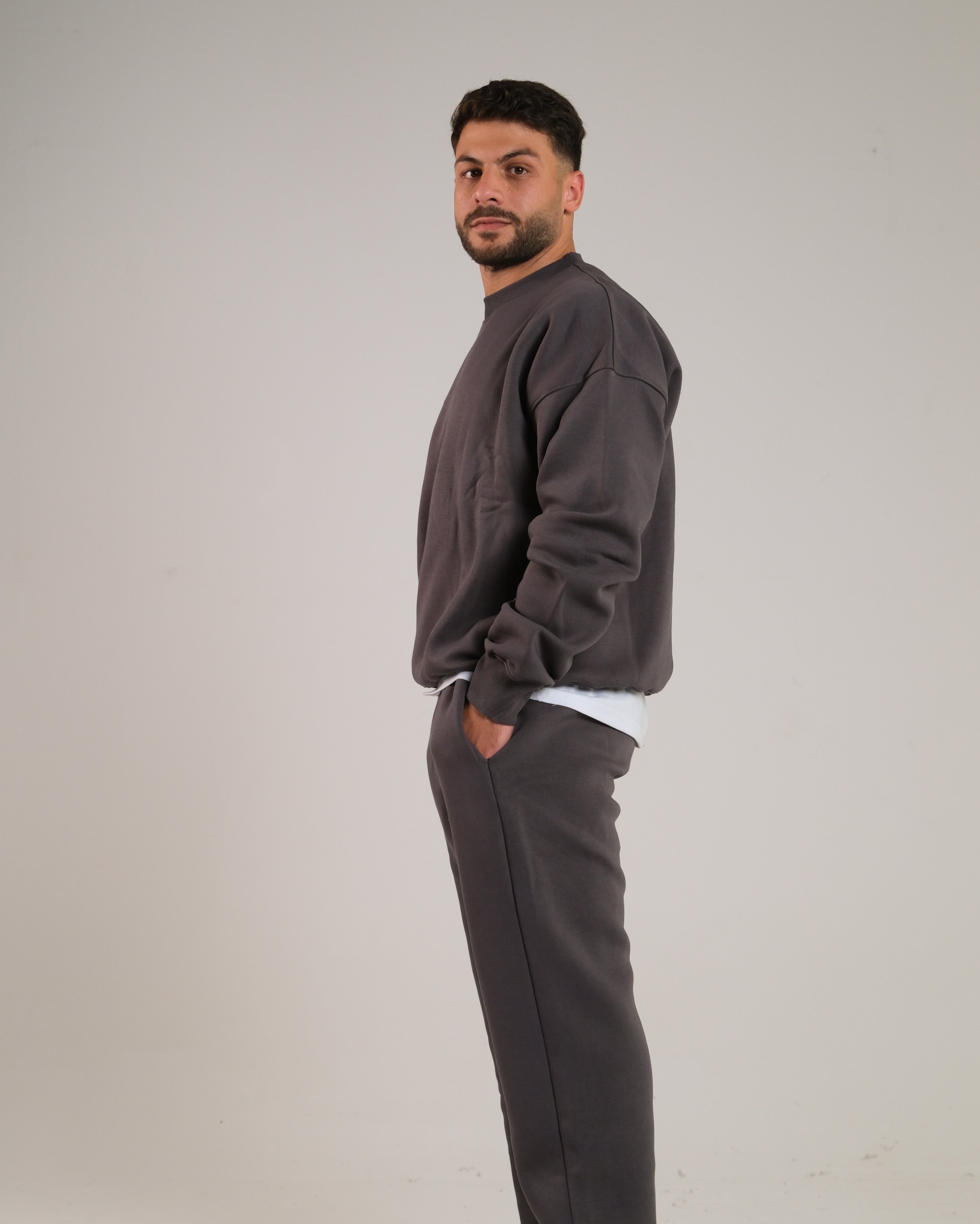 Men Oversized Crewneck