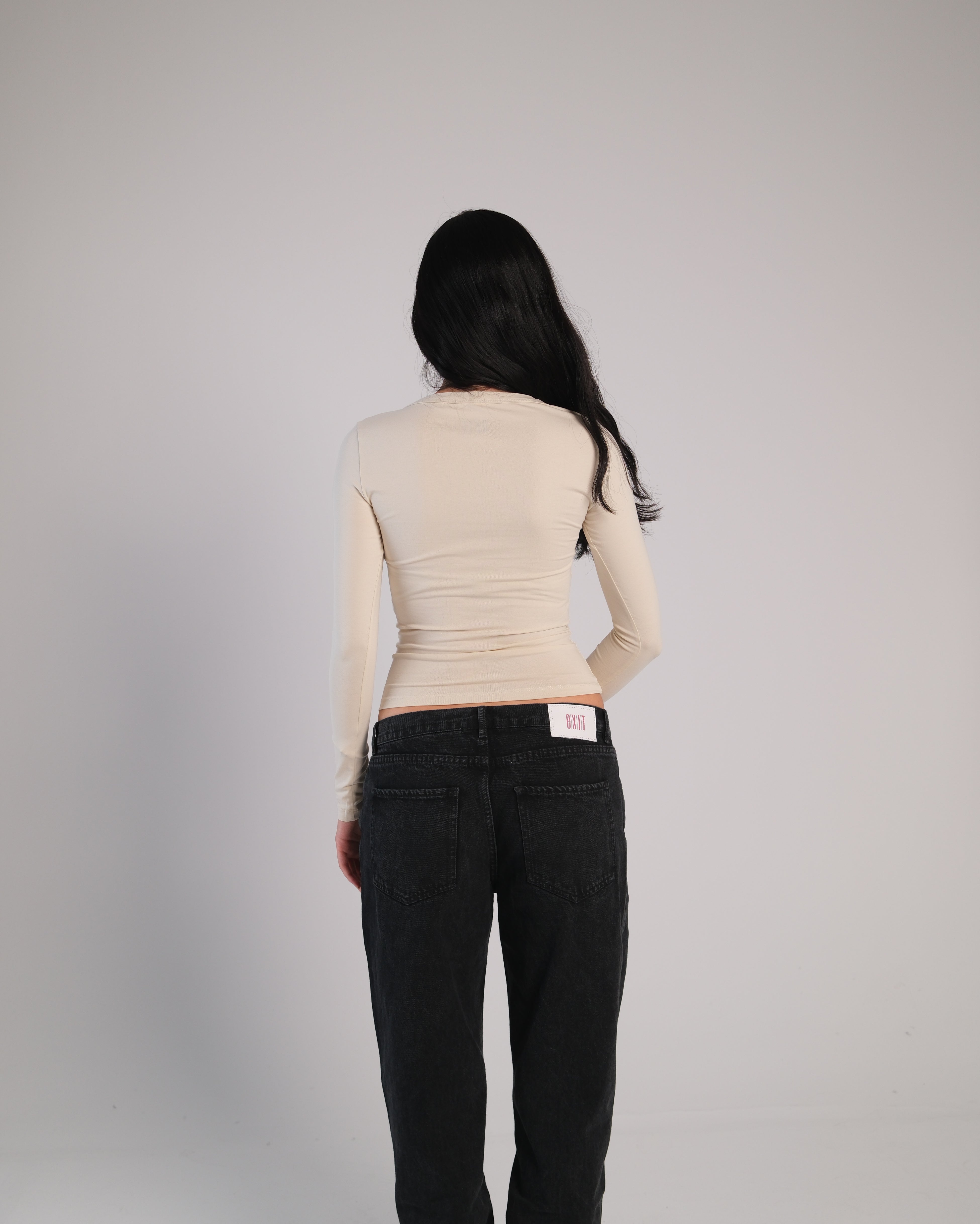 V Neck Long Sleeve Contour Top