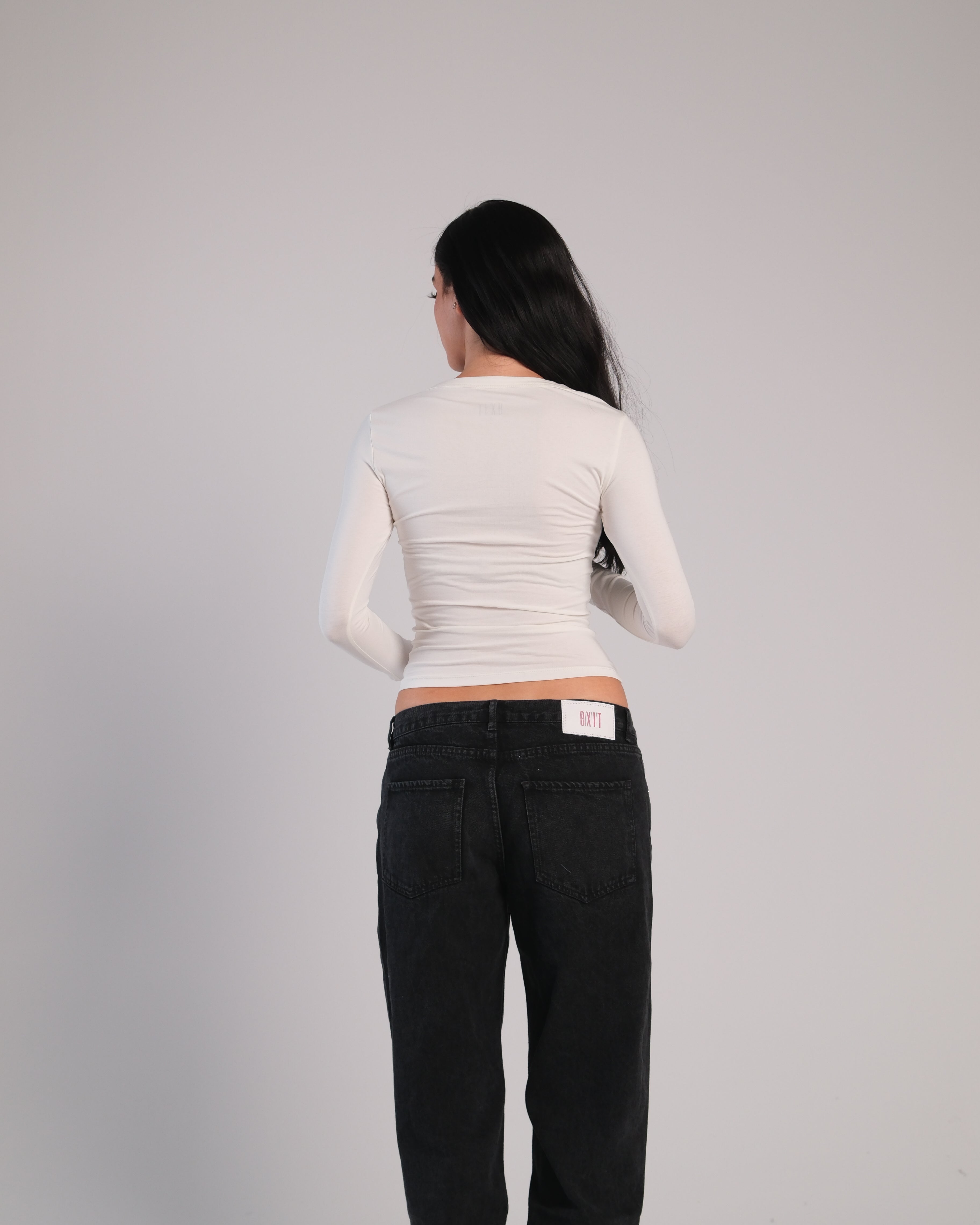 V Neck Long Sleeve Contour Top
