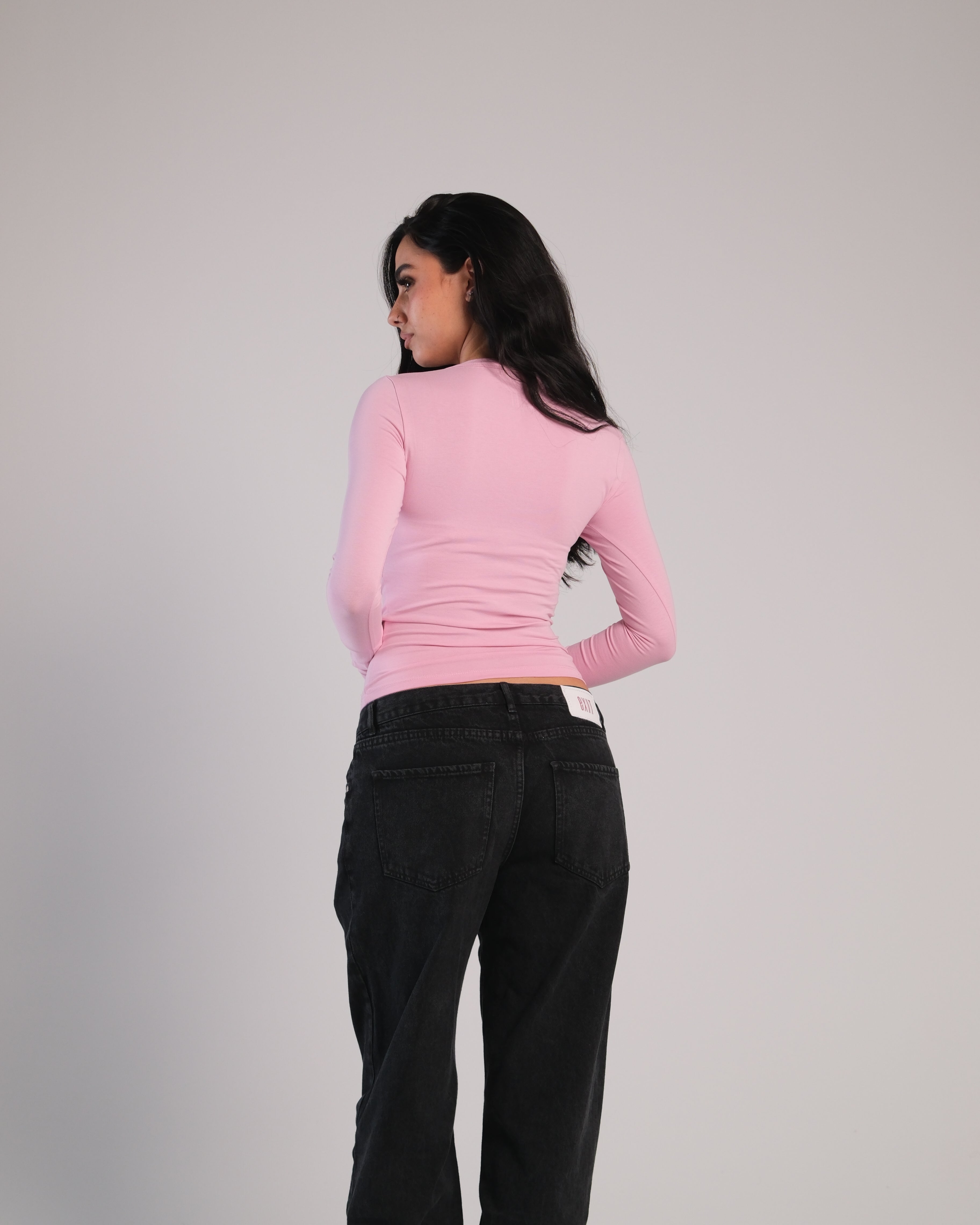 V Neck Long Sleeve Contour Top