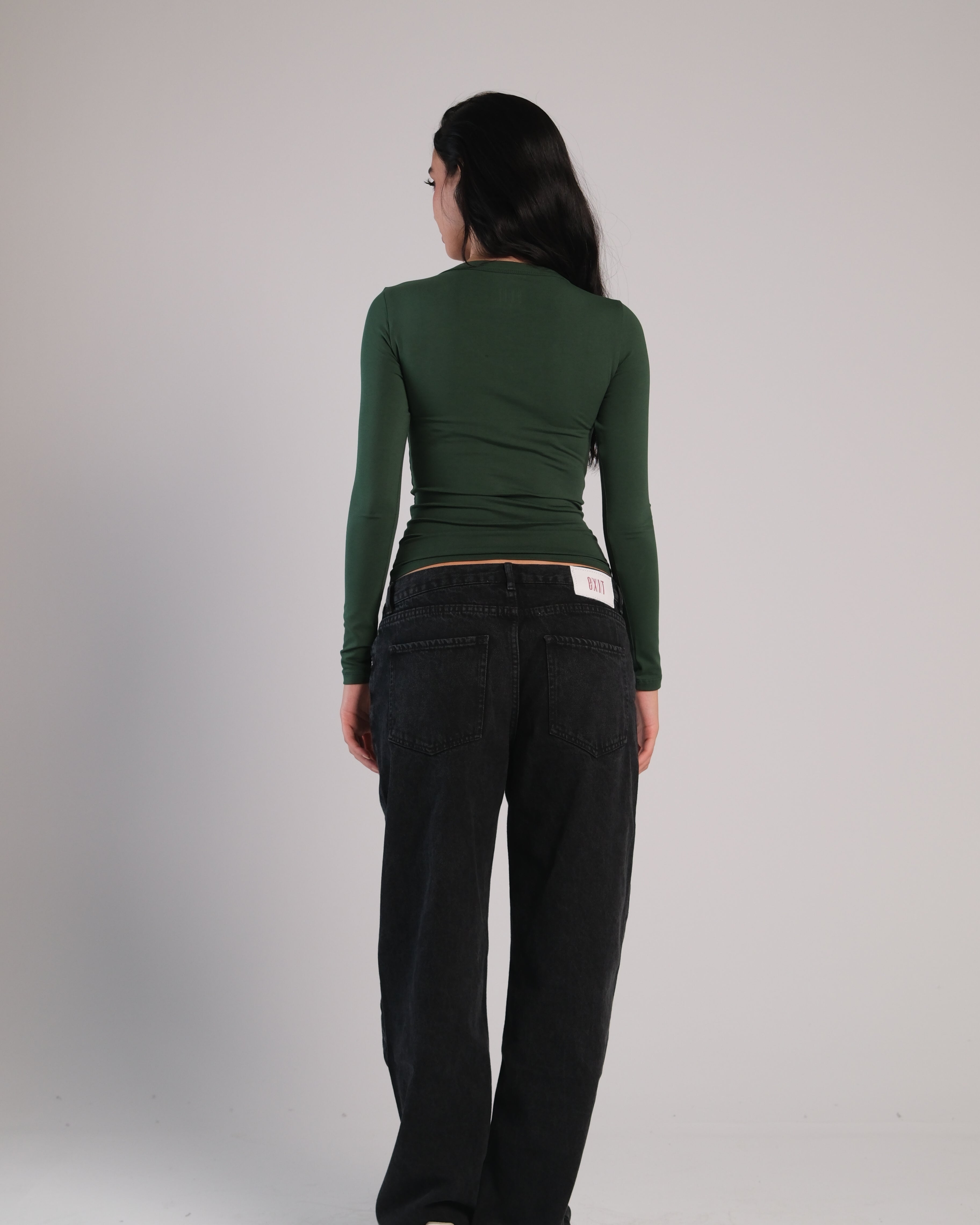 V Neck Long Sleeve Contour Top