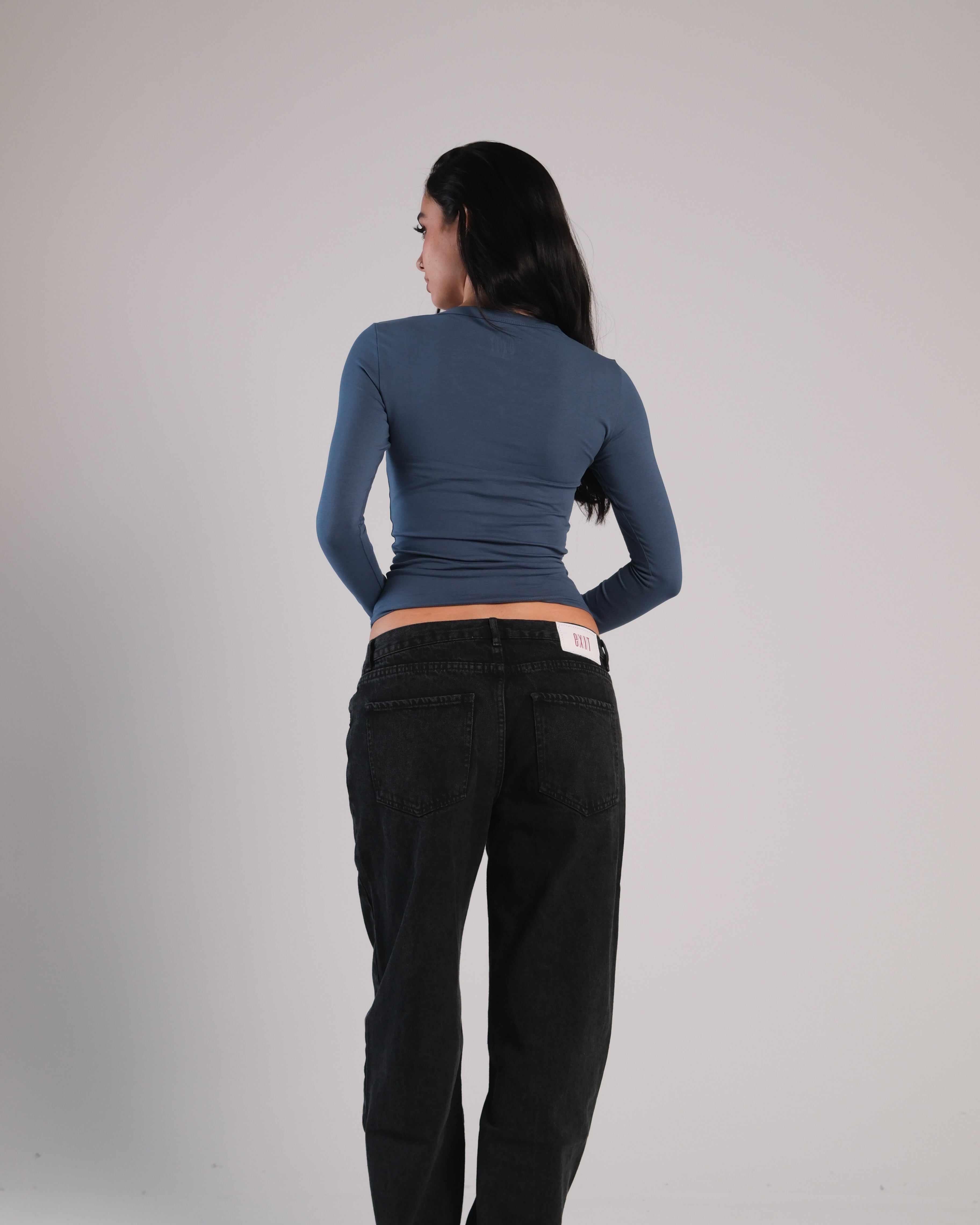 V Neck Long Sleeve Contour Top