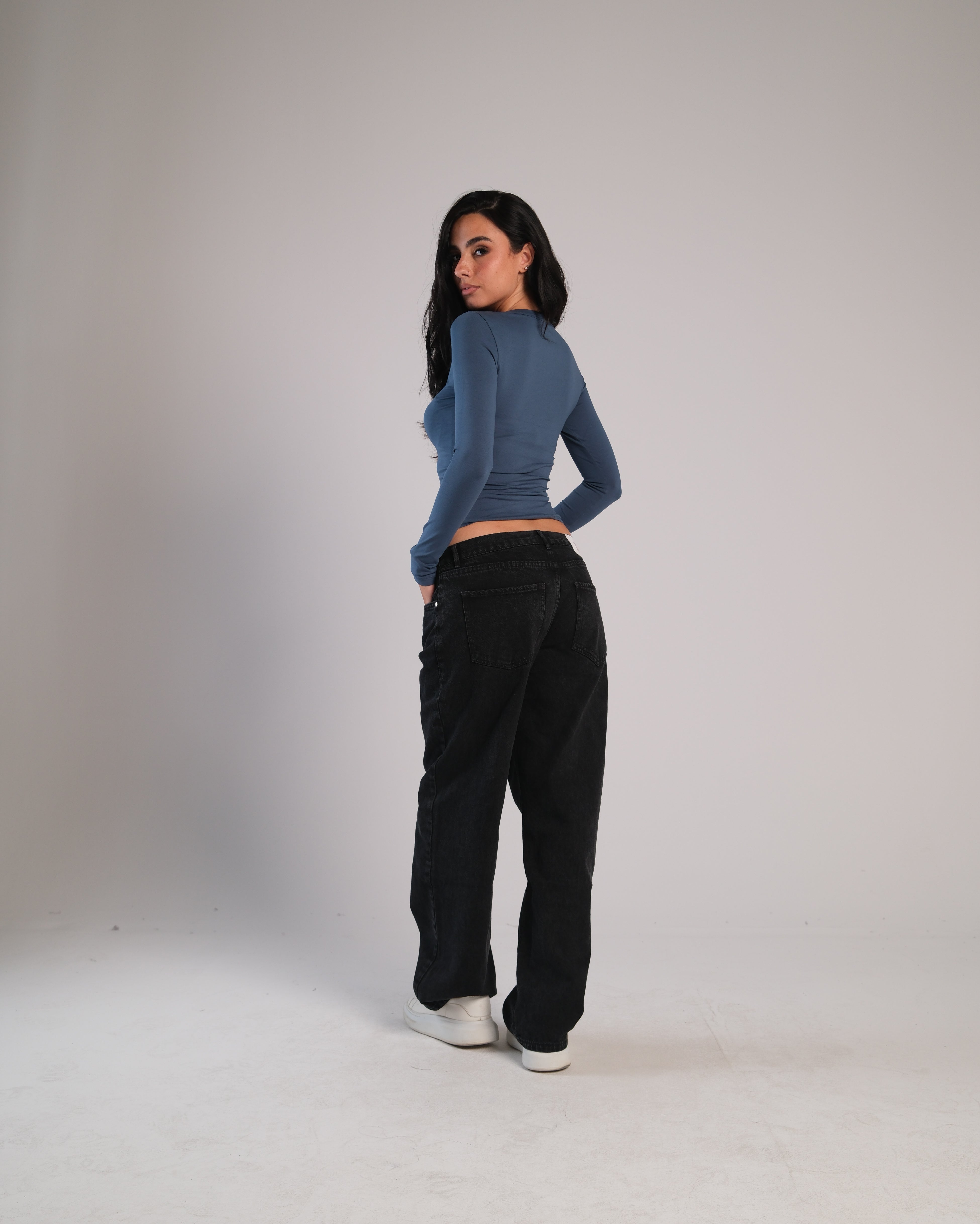 V Neck Long Sleeve Contour Top