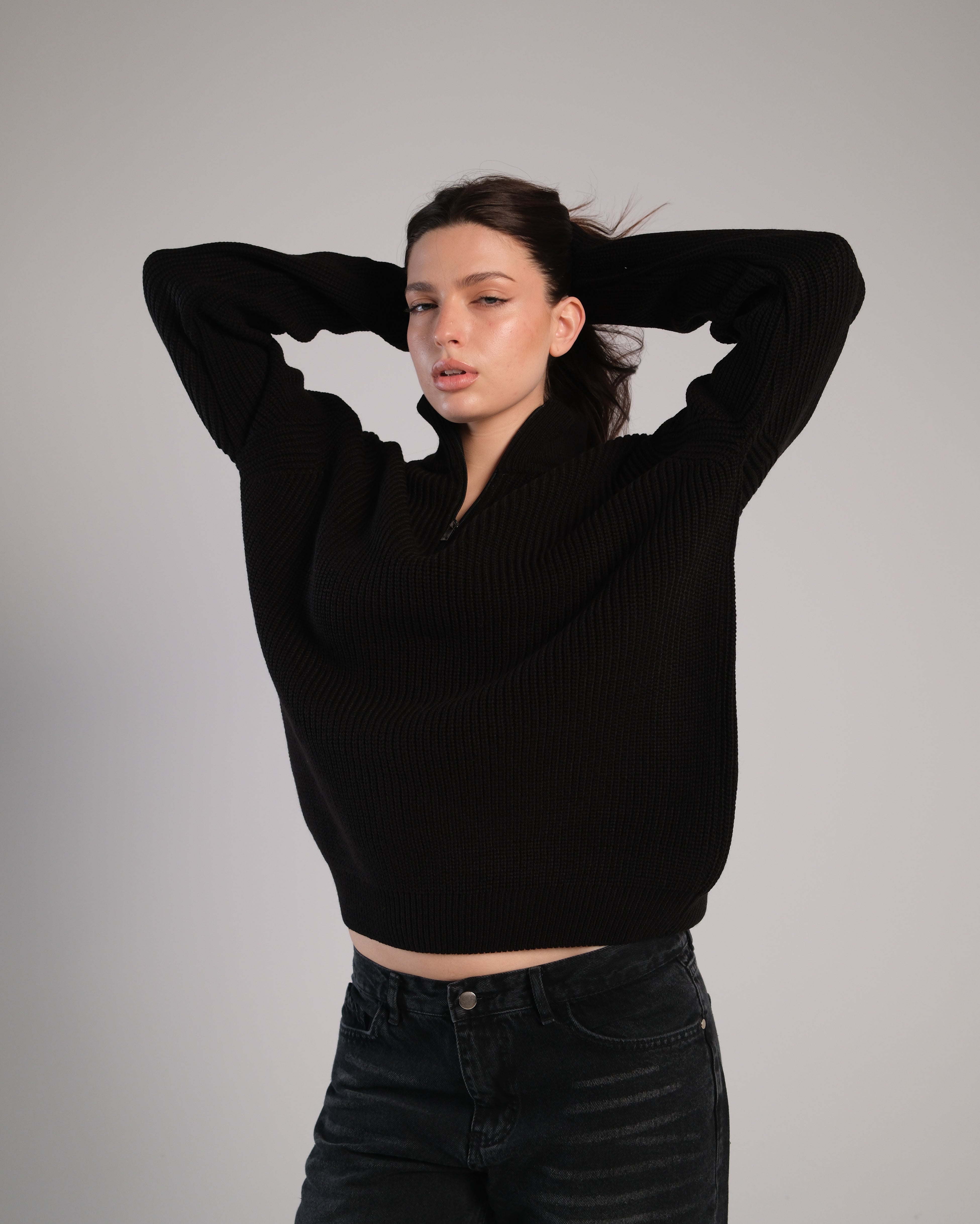 Quarter Zip Knit Sweater