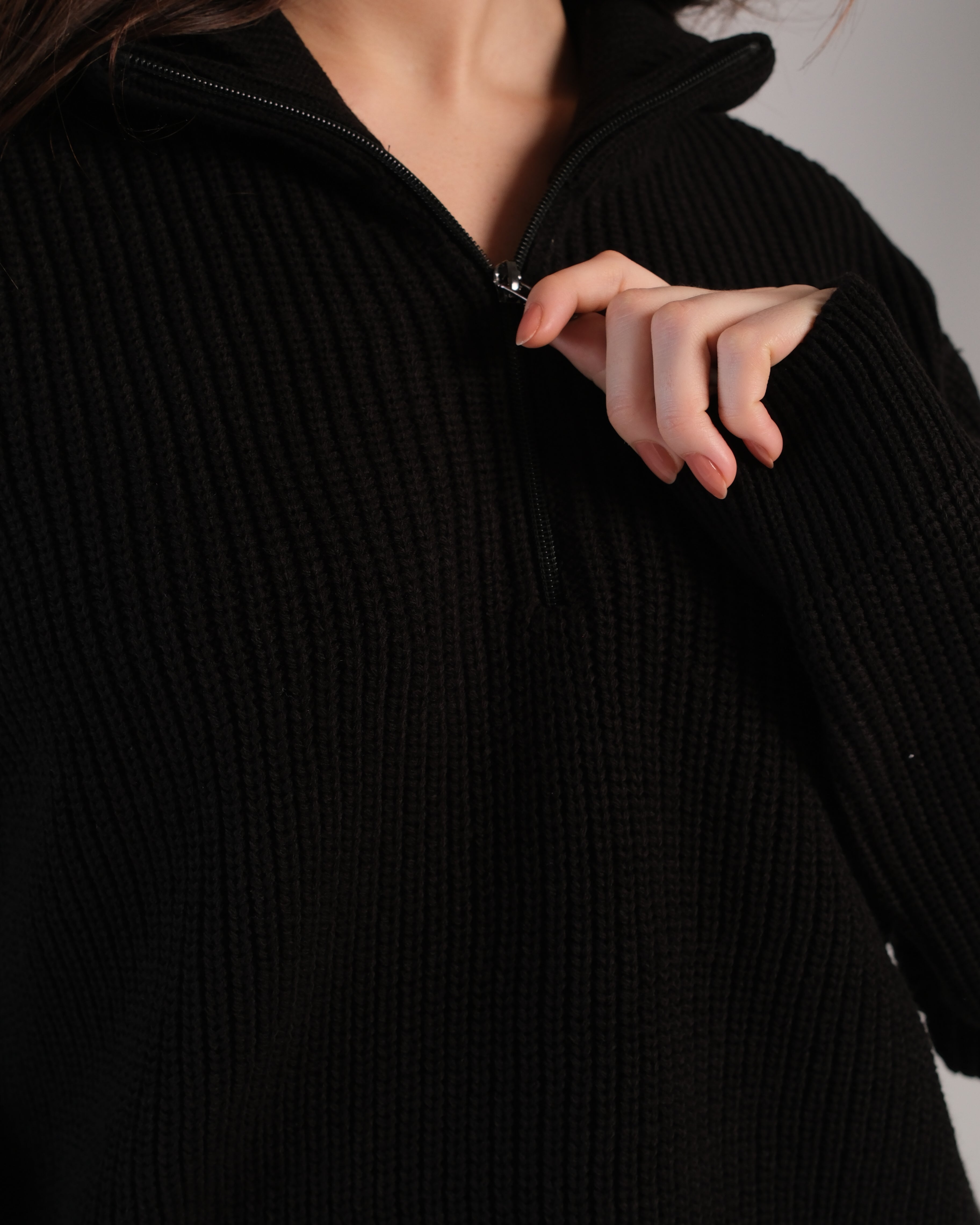 Quarter Zip Knit Sweater