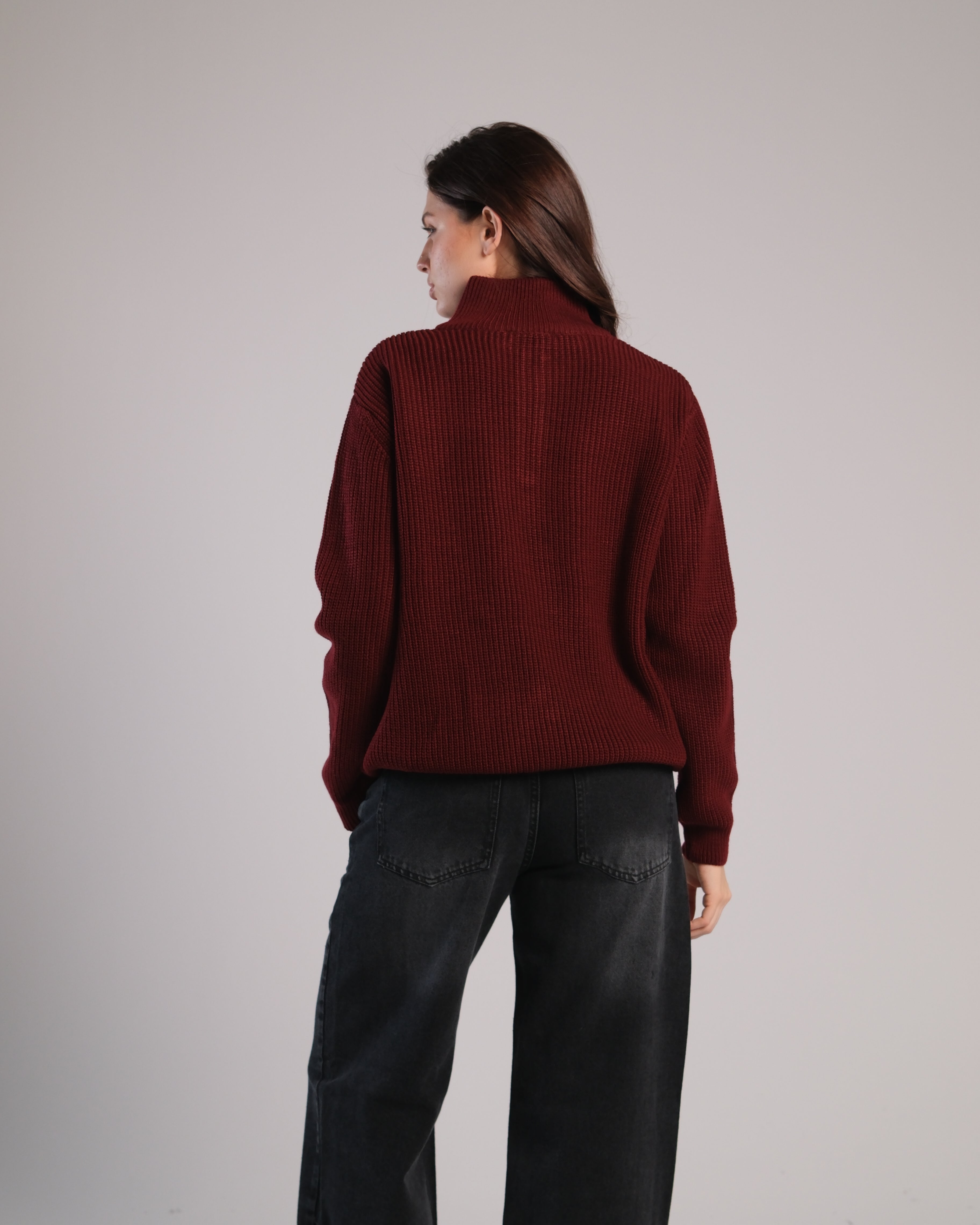 Quarter Zip Knit Sweater