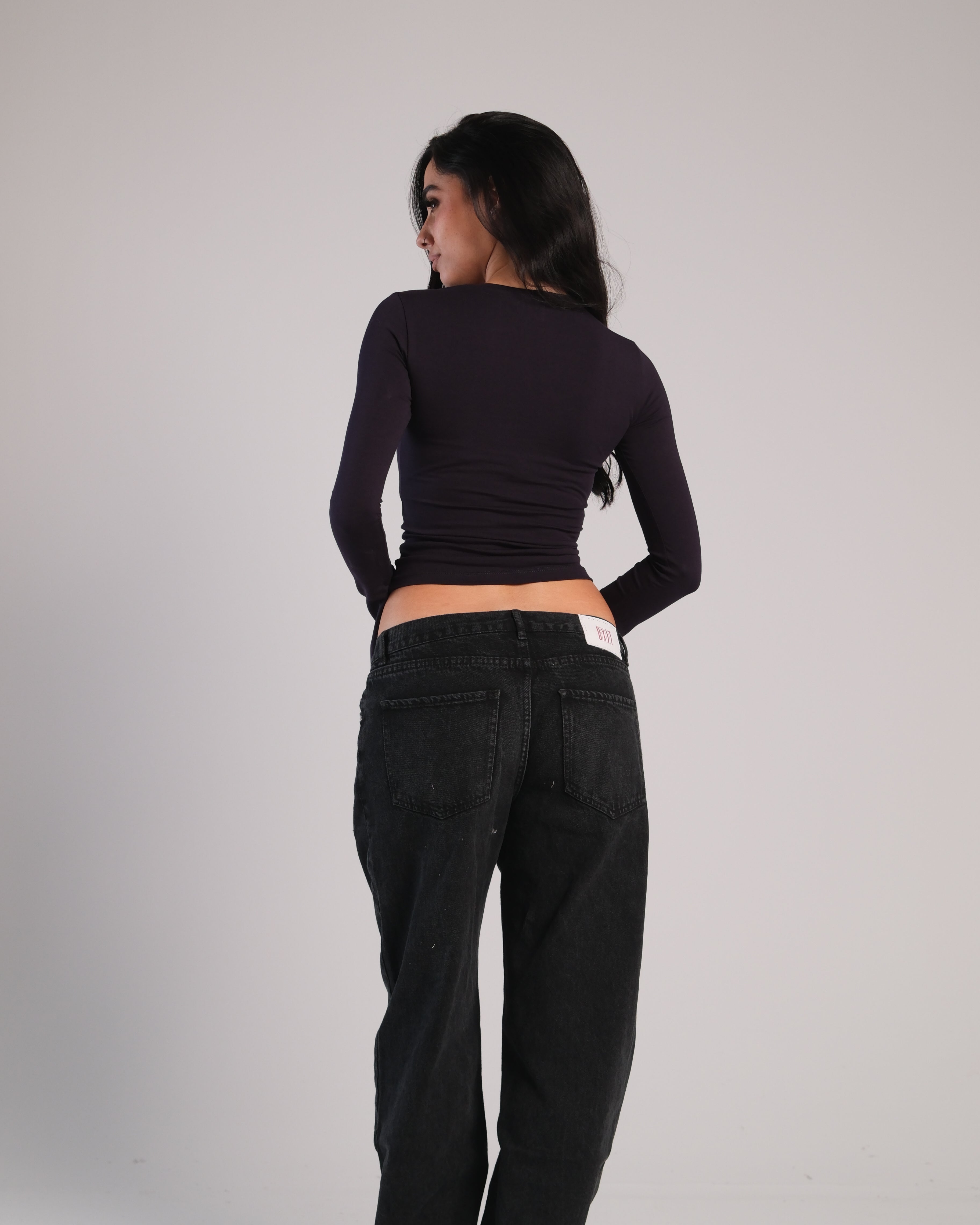 Flared Long Sleeve Contour Top