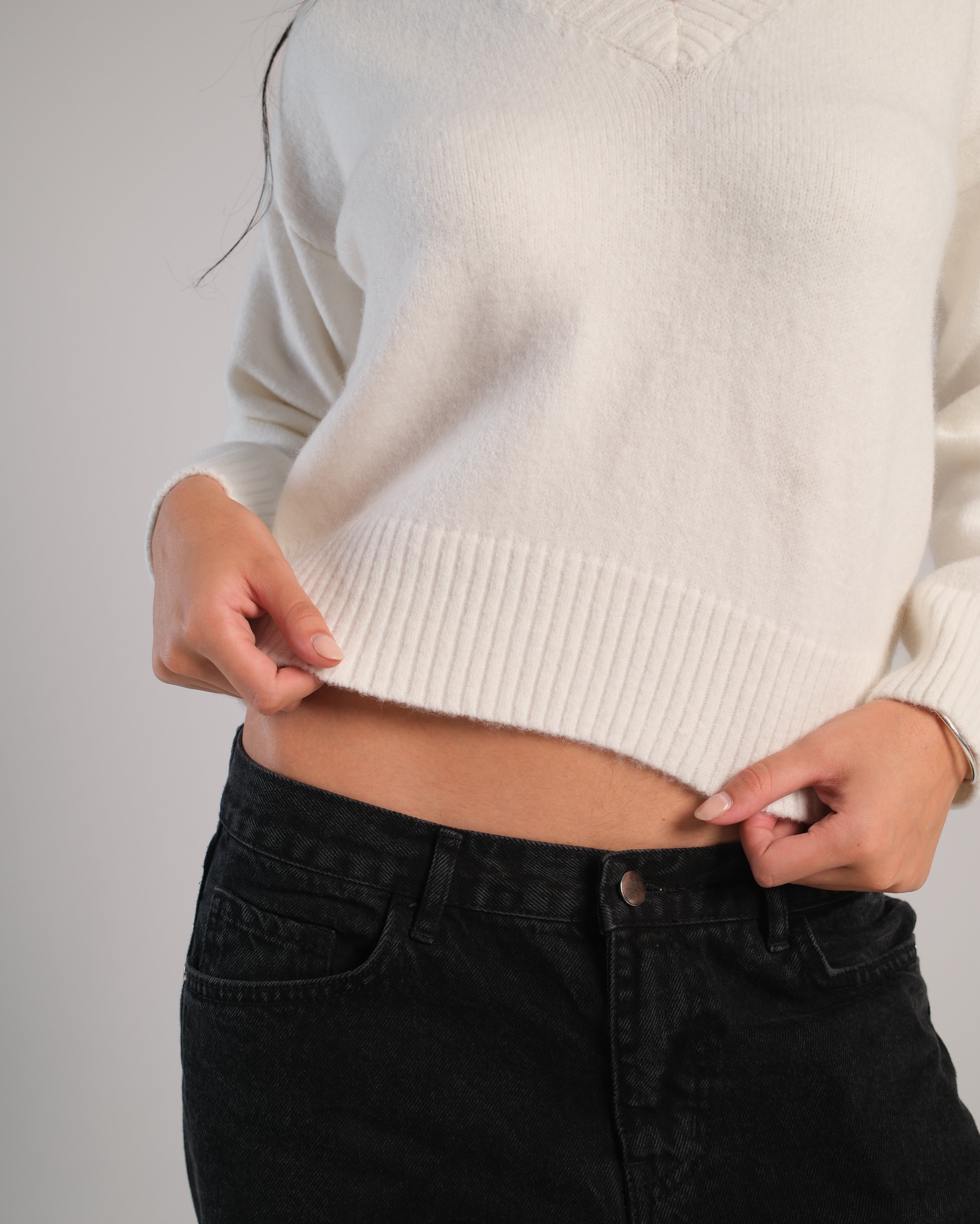 V Neck Knit Sweater