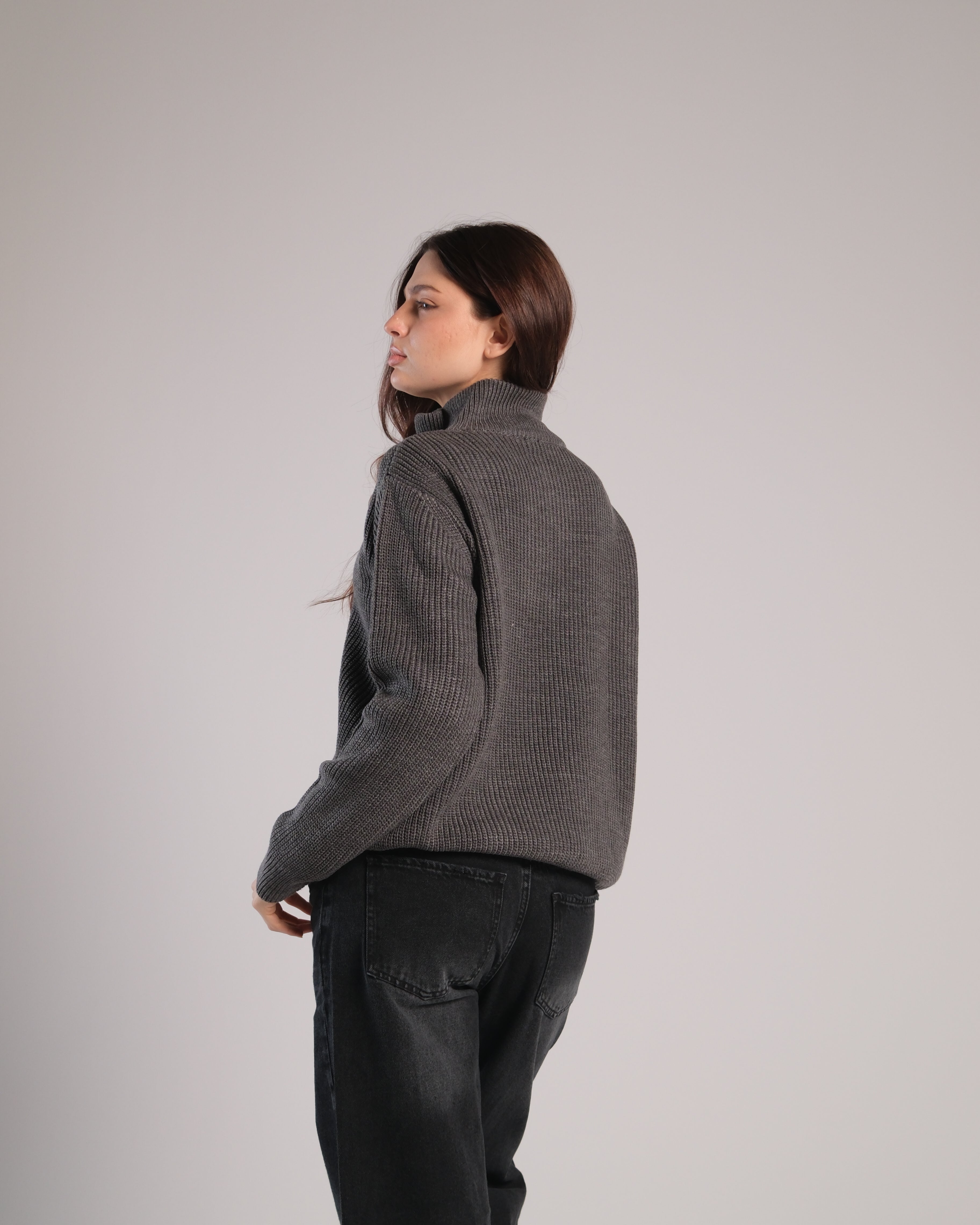 Quarter Zip Knit Sweater