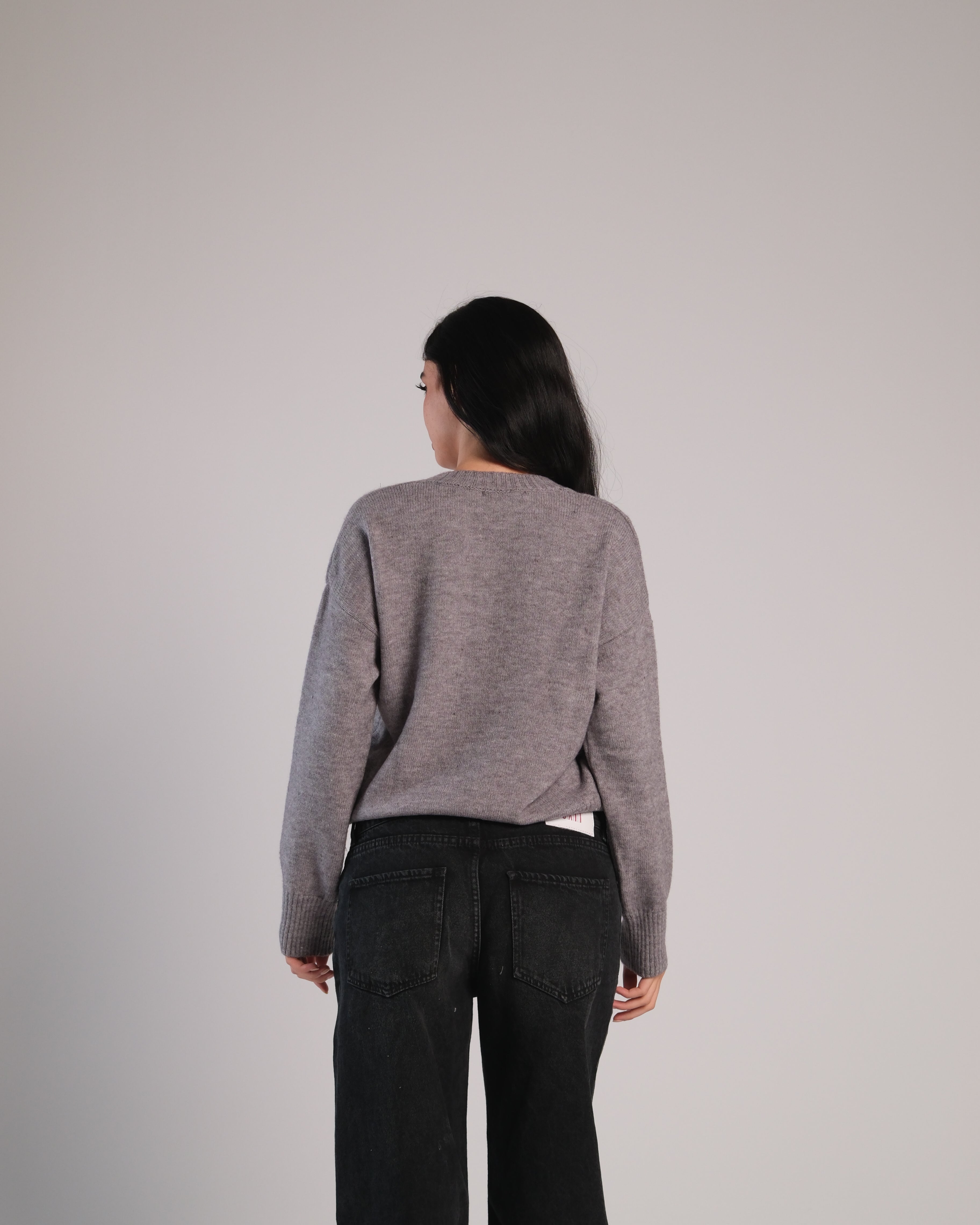 V Neck Knit Sweater