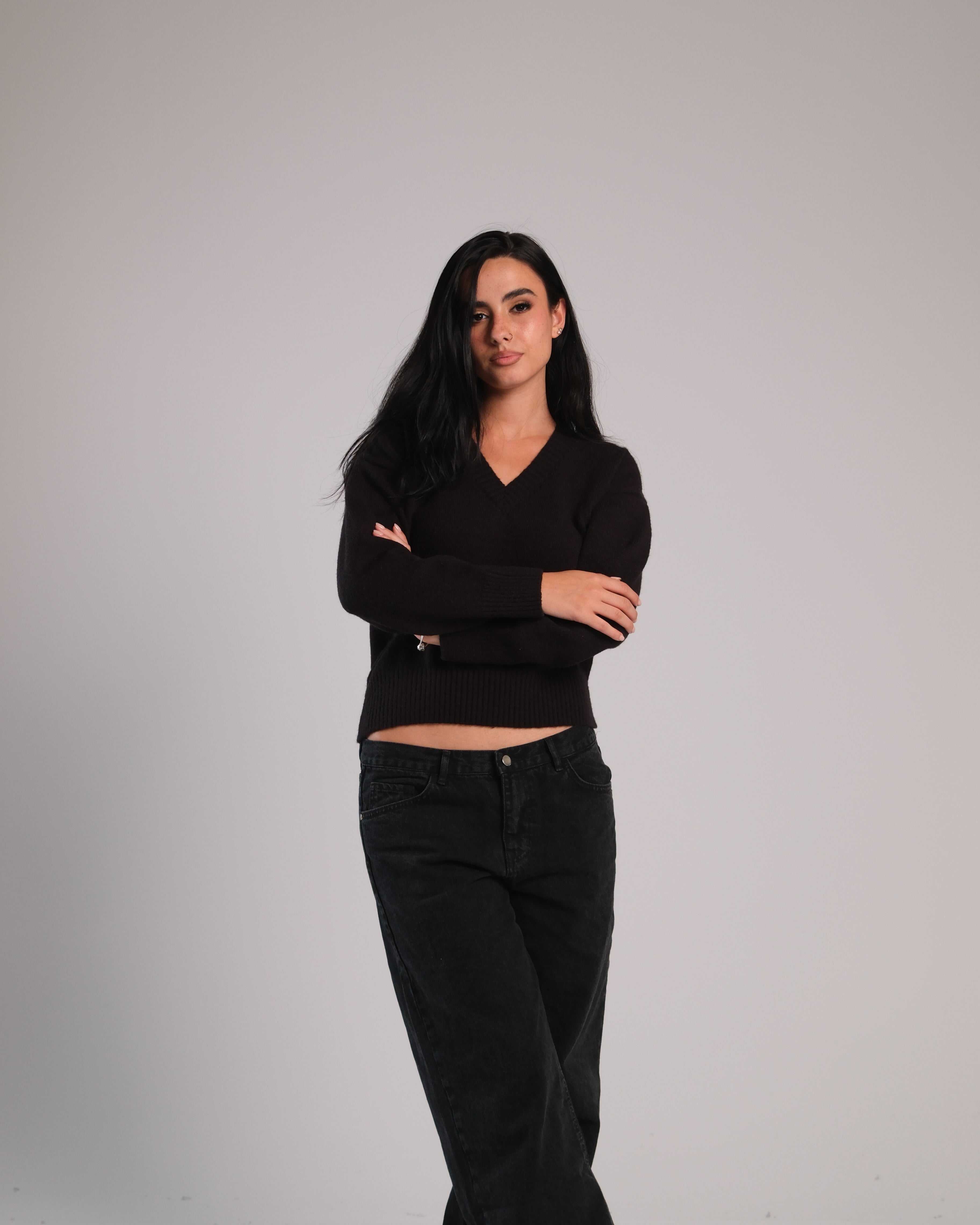 V Neck Knit Sweater