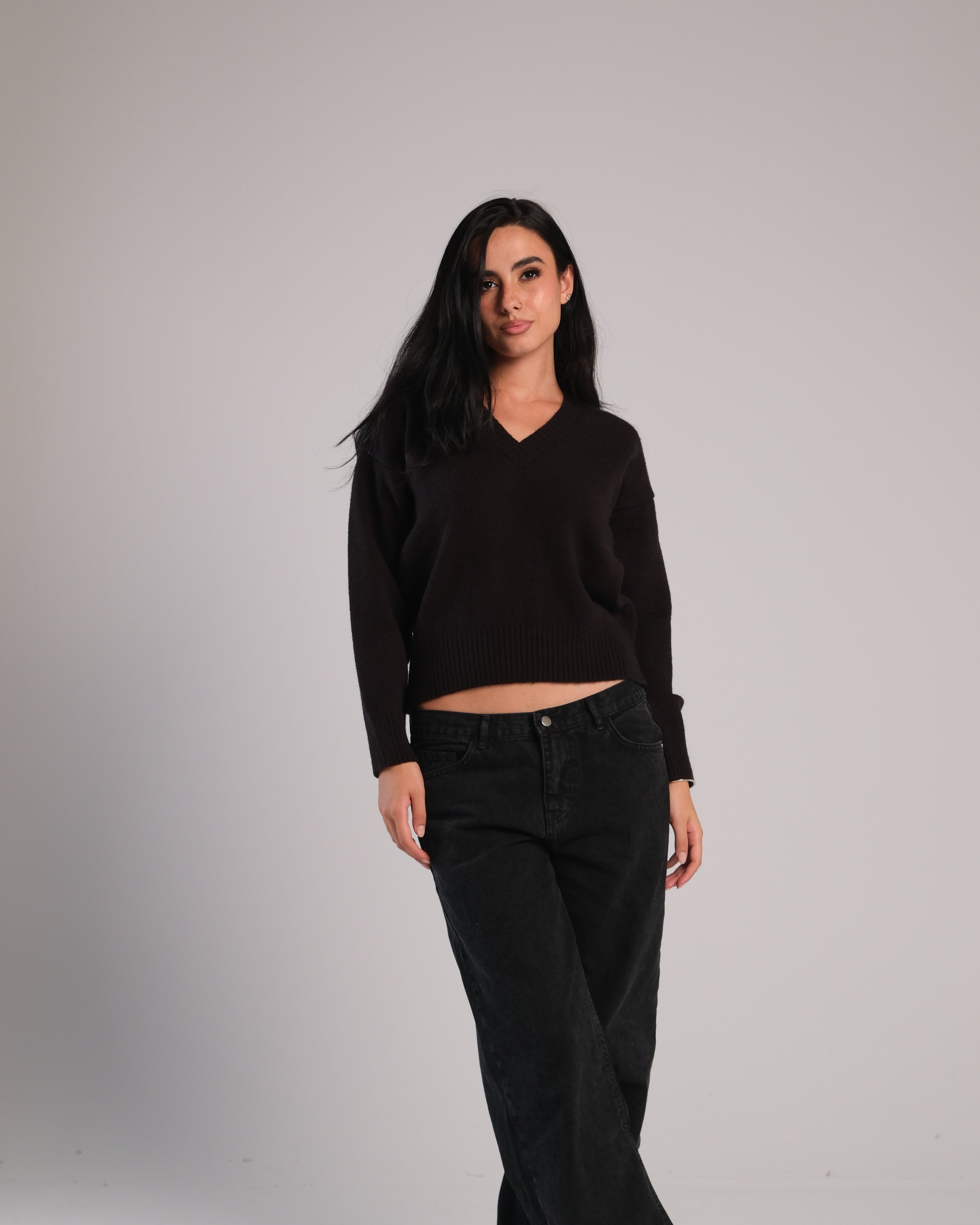 V Neck Knit Sweater