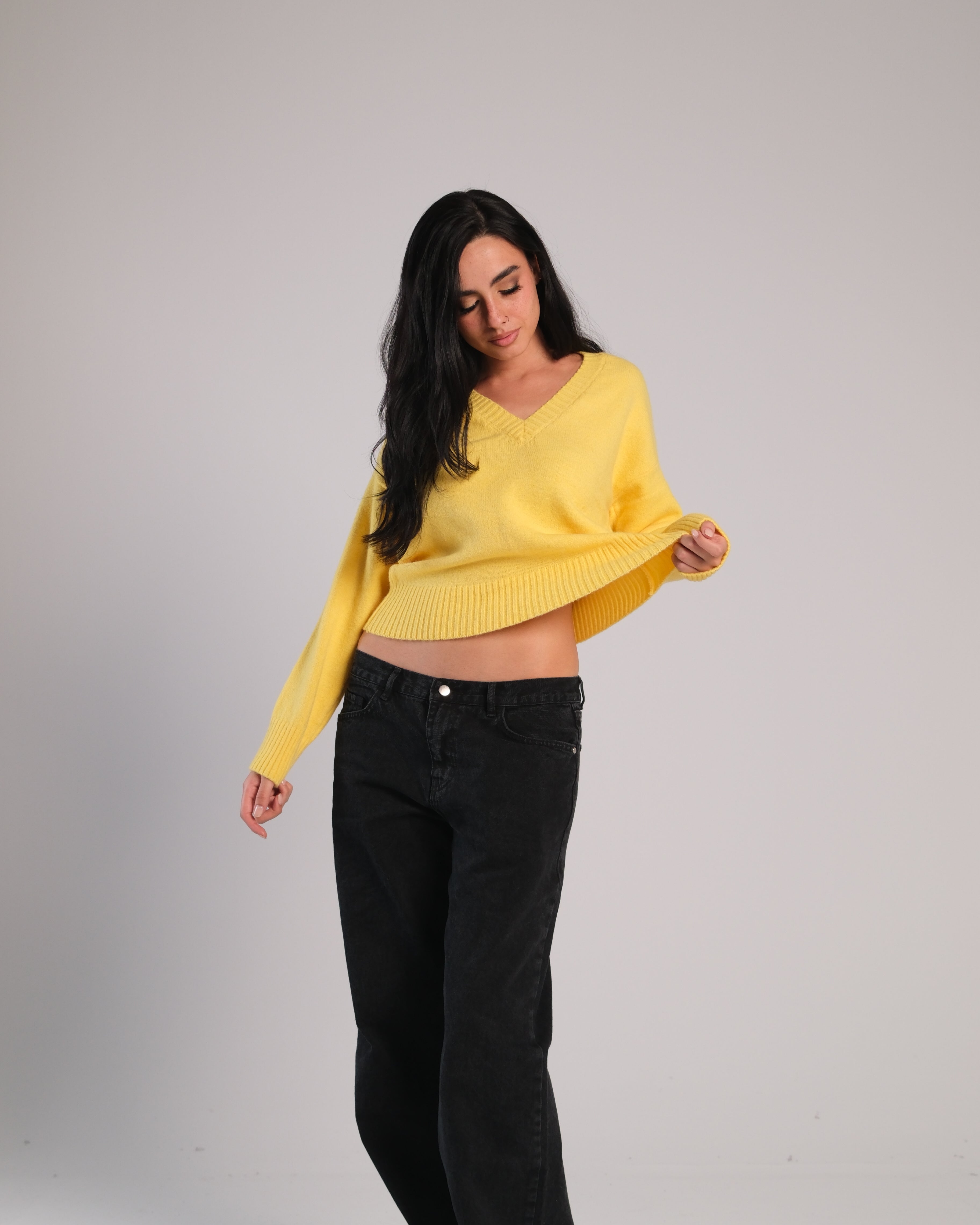 V Neck Knit Sweater