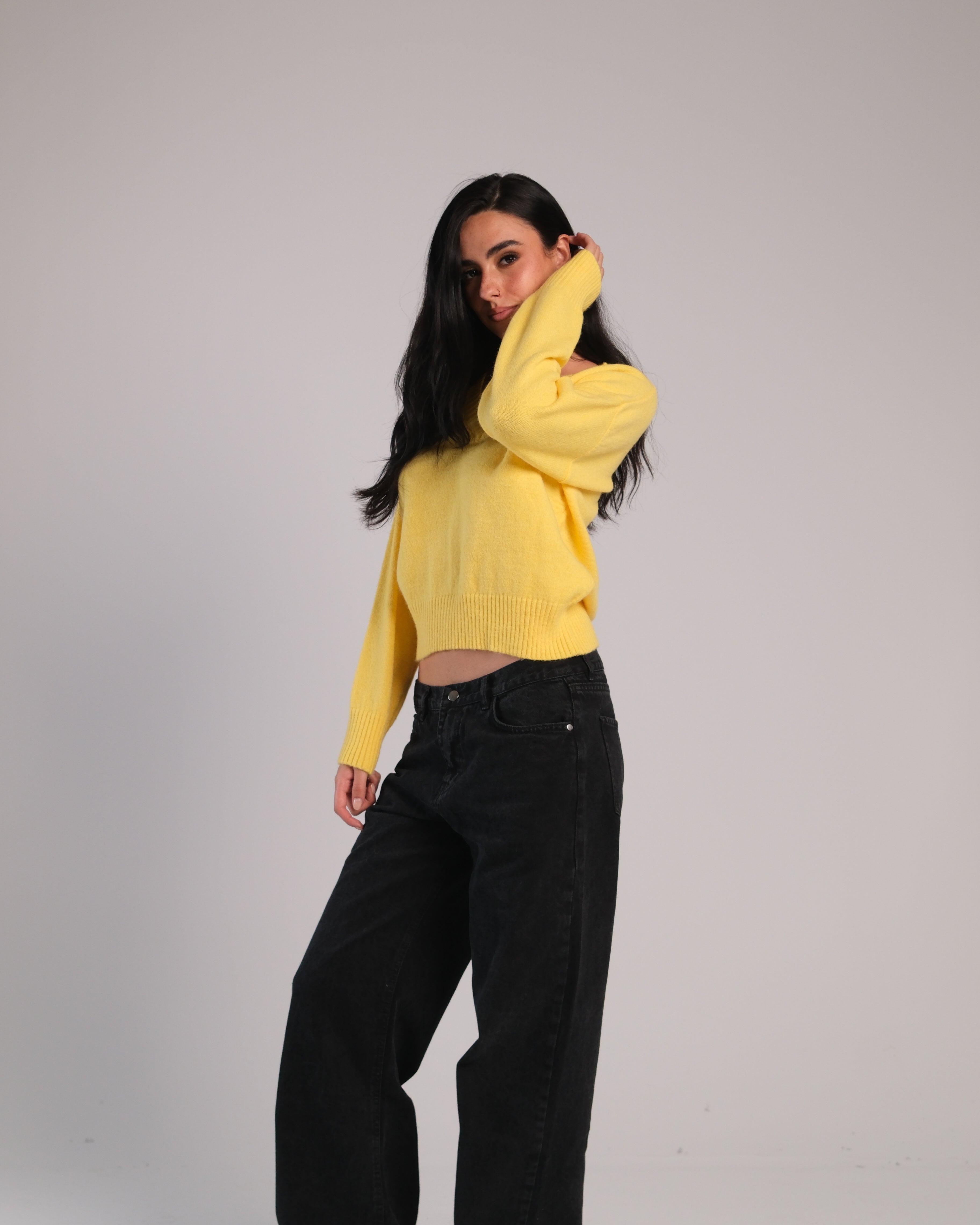 V Neck Knit Sweater