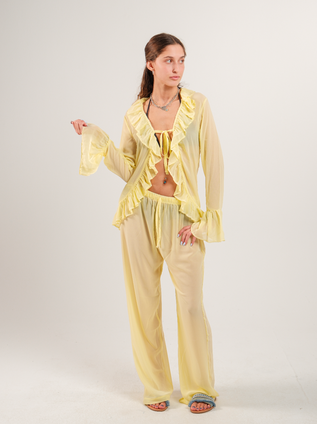 Ruffle Chiffon Top