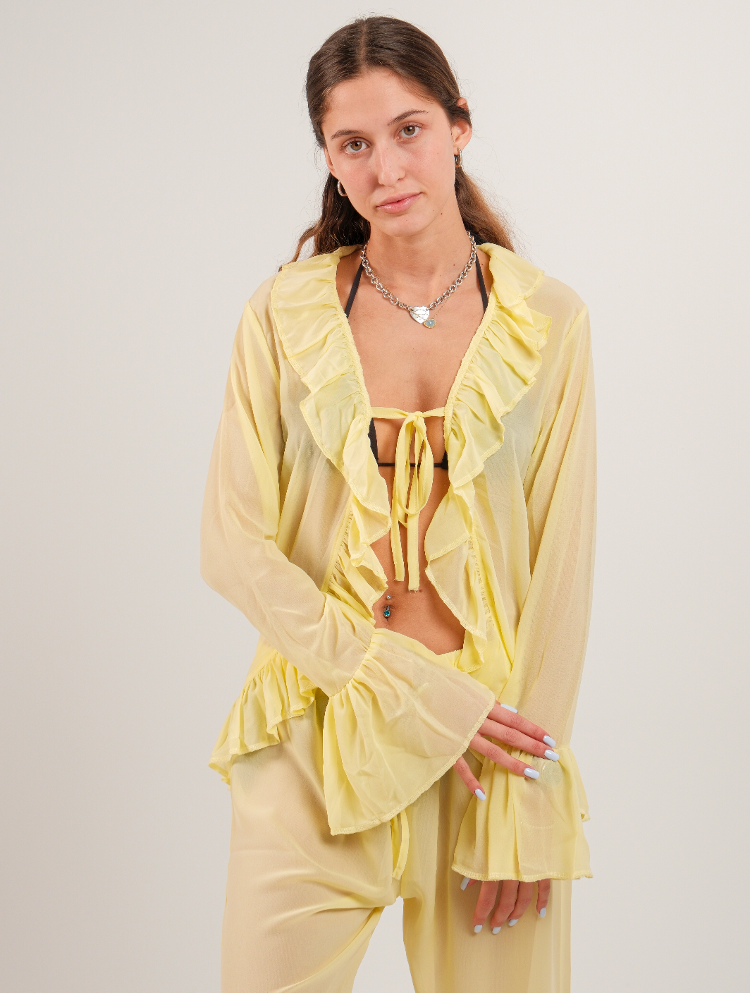 Ruffle Chiffon Top