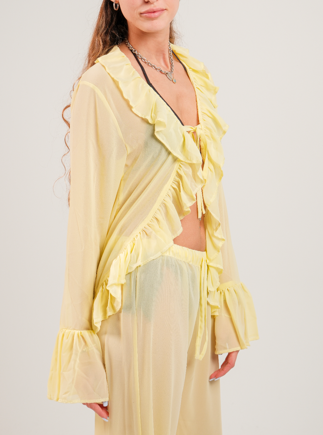 Ruffle Chiffon Top