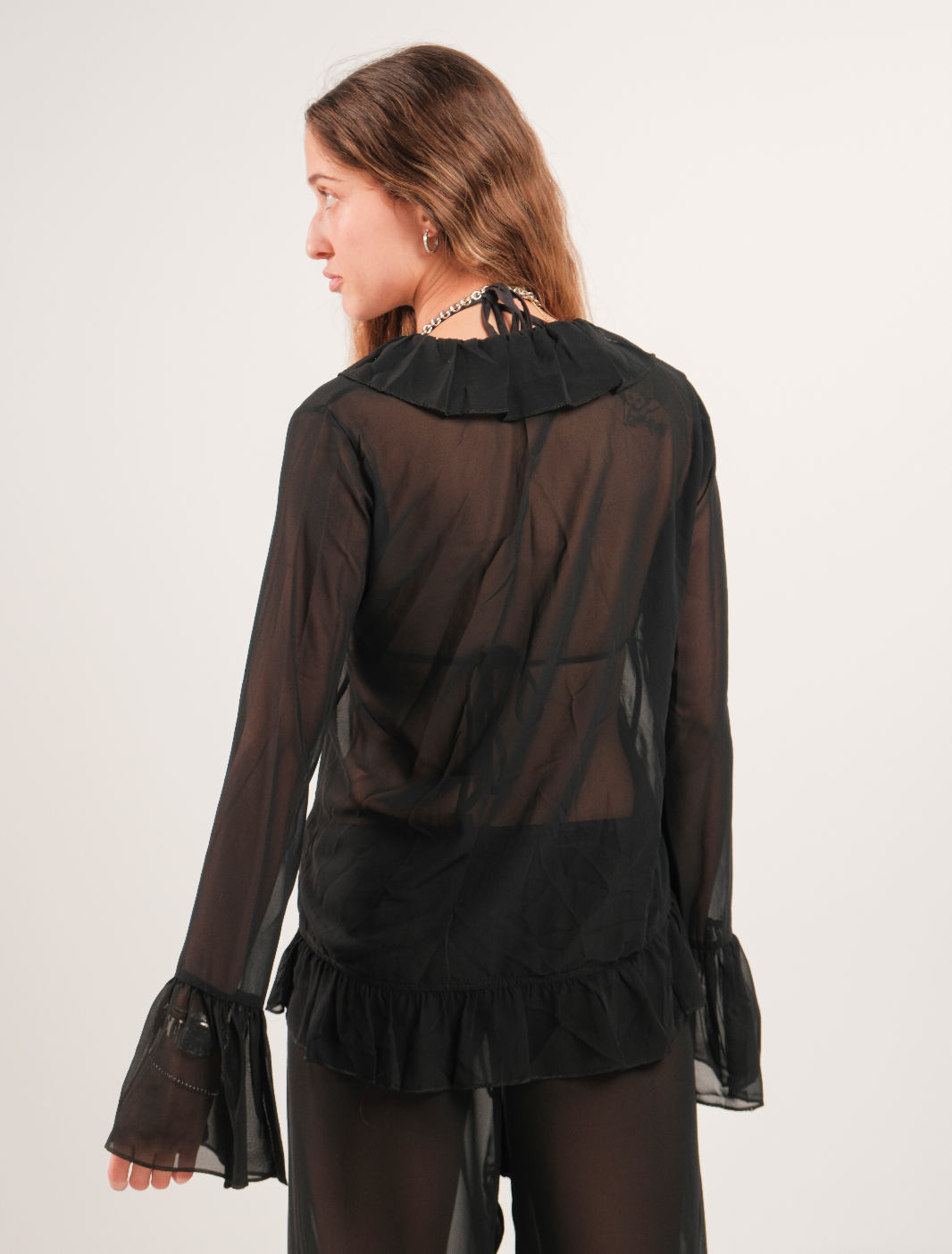 Ruffle Chiffon Top
