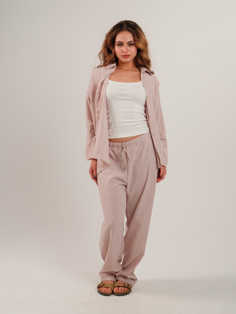 Linen Drawstring Pants