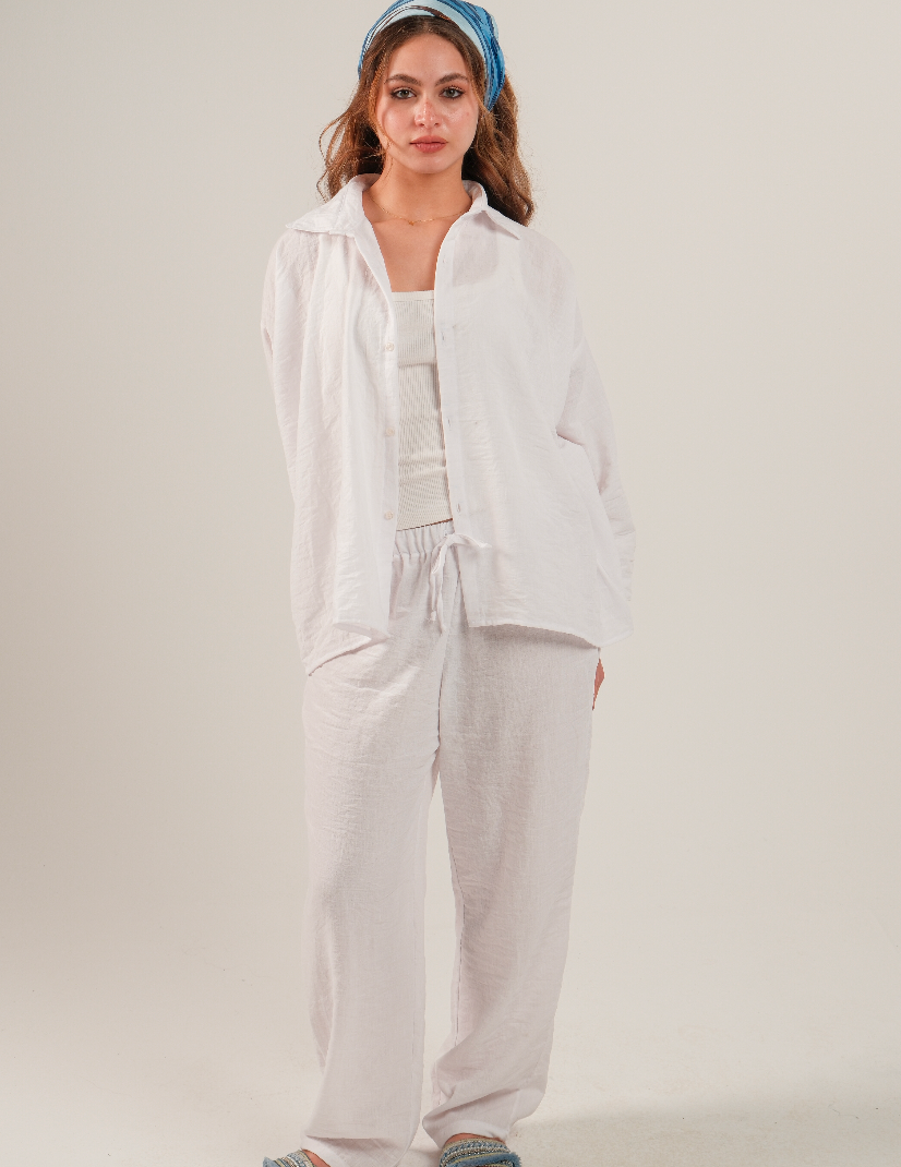 Linen Drawstring Pants