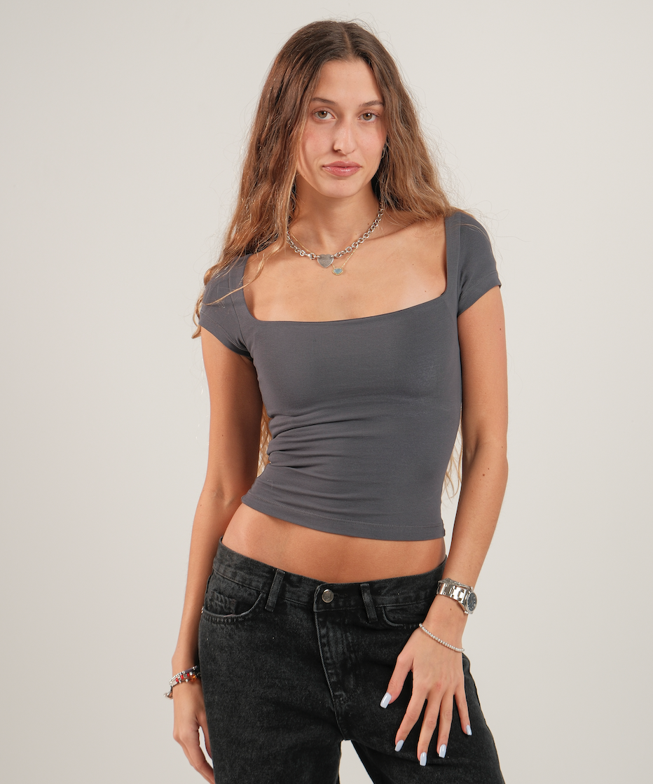 Square Neck Contour Top