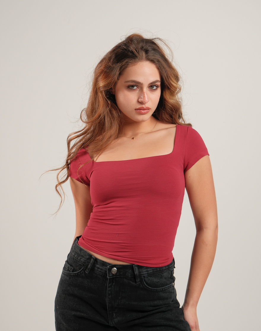 Square Neck Contour Top