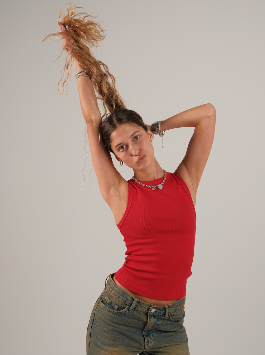 Crewneck Ribbed Tank Top