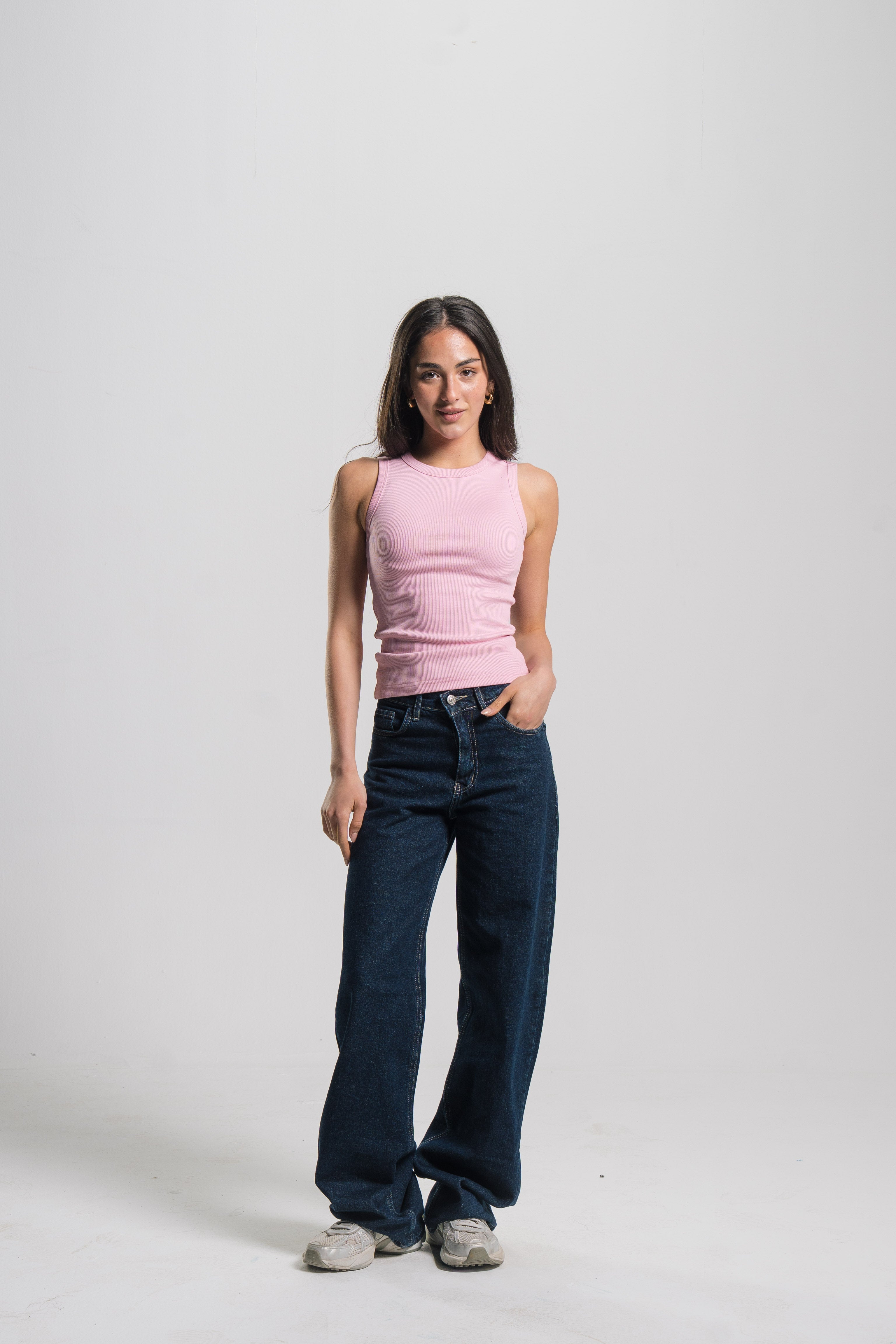 Crewneck Ribbed Tank Top