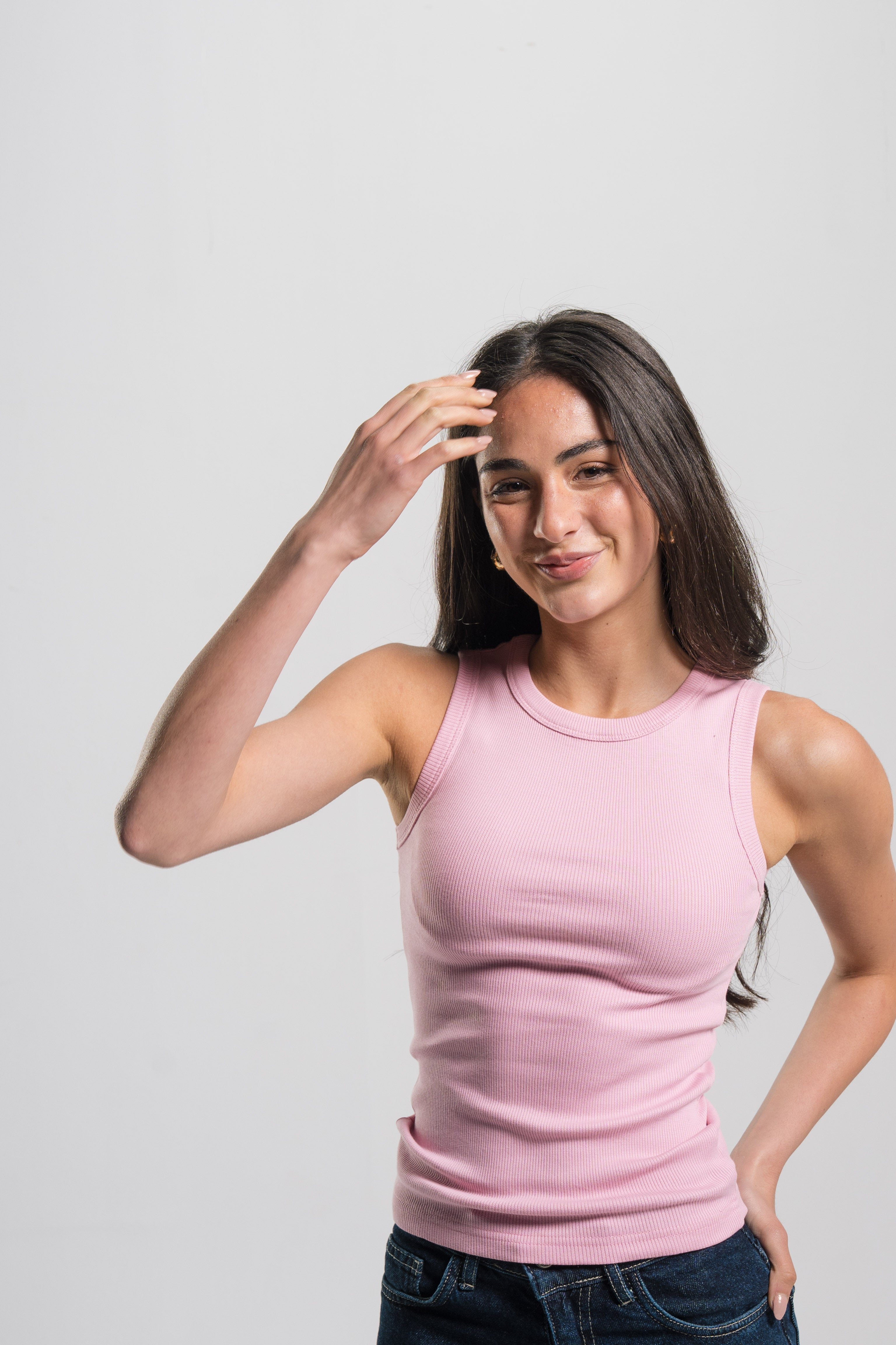 Crewneck Ribbed Tank Top