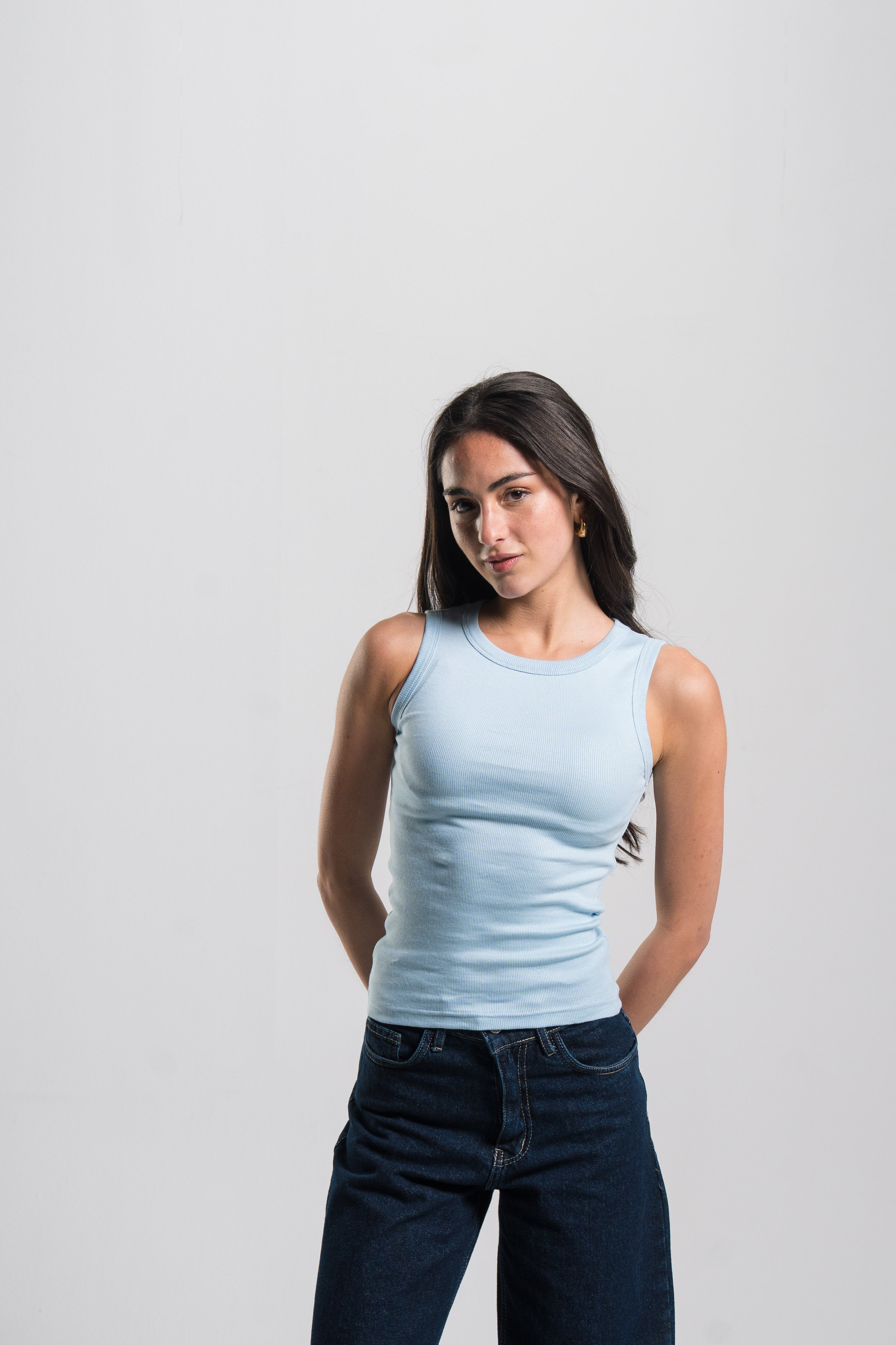 Crewneck Ribbed Tank Top