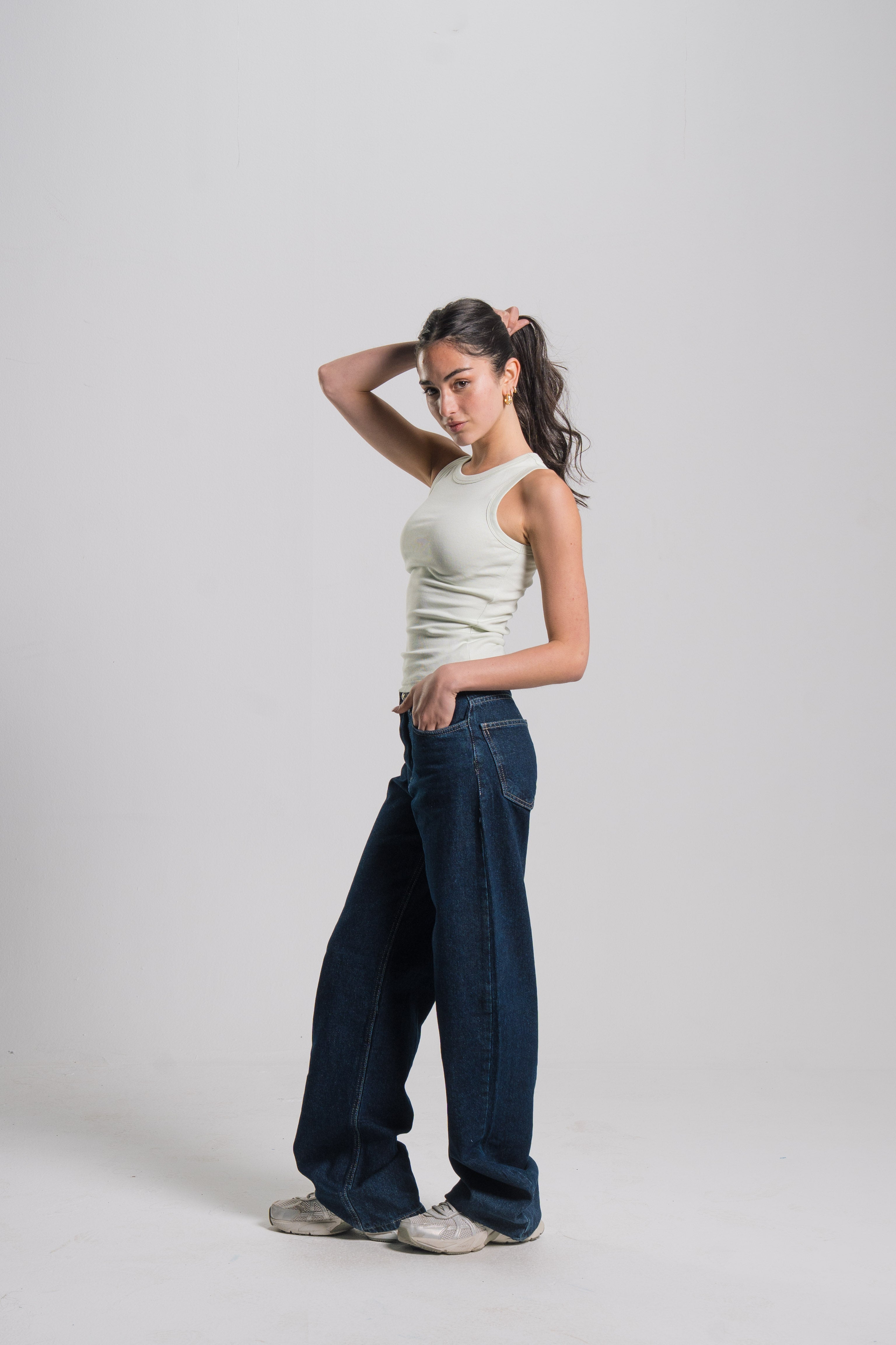 Crewneck Ribbed Tank Top